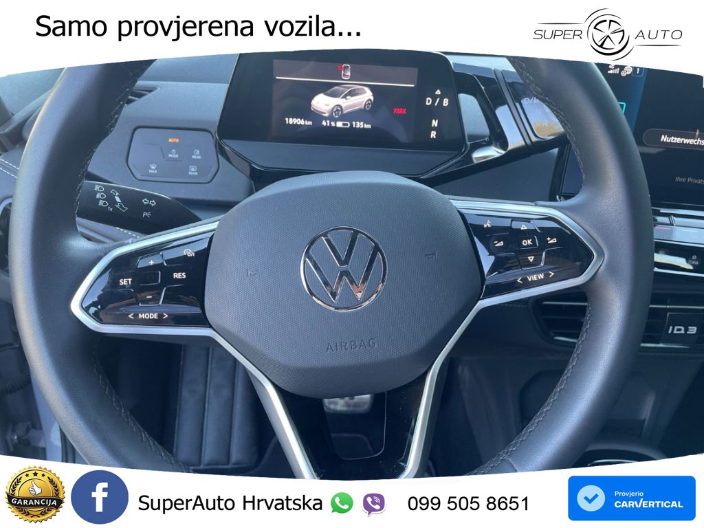 Volkswagen ID.3 Pro 62 kWh (204 KS) LED+ACC