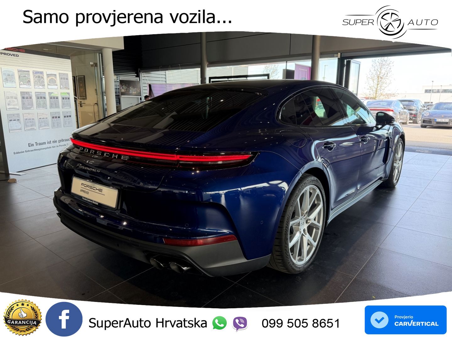 Porsche Panamera 4 2.9 V6 (470 KS) E-Hybrid PDK ACC+HEAD+4xGR SJED+360+PANO