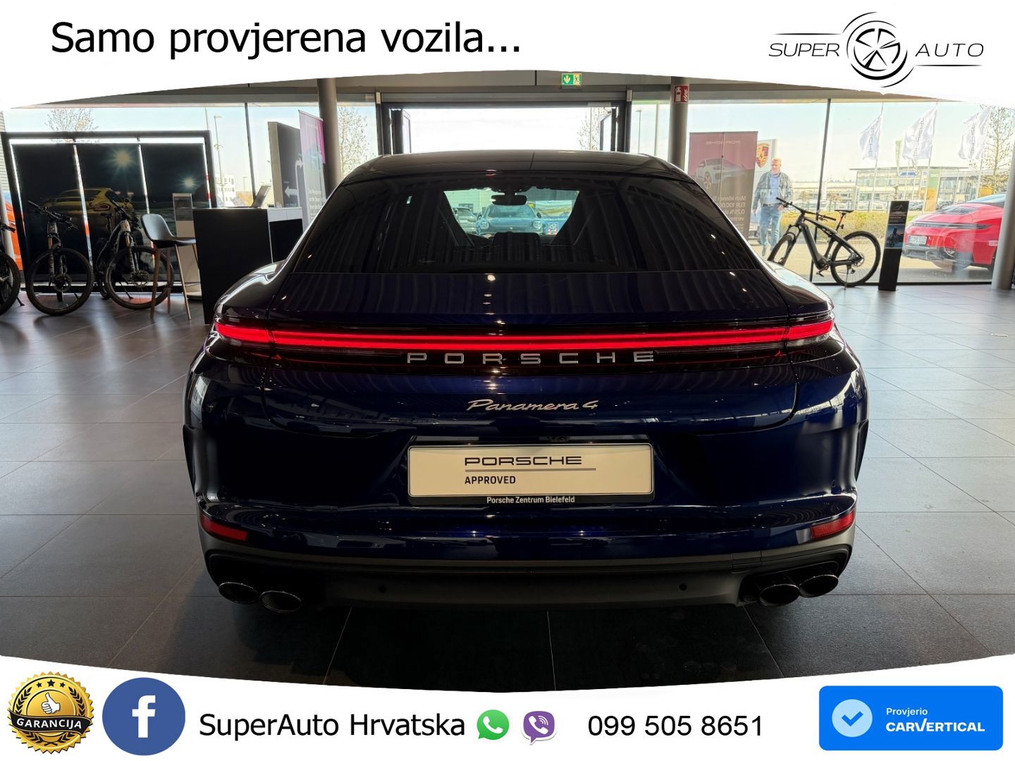 Porsche Panamera 4 2.9 V6 (470 KS) E-Hybrid PDK ACC+HEAD+4xGR SJED+360+PANO