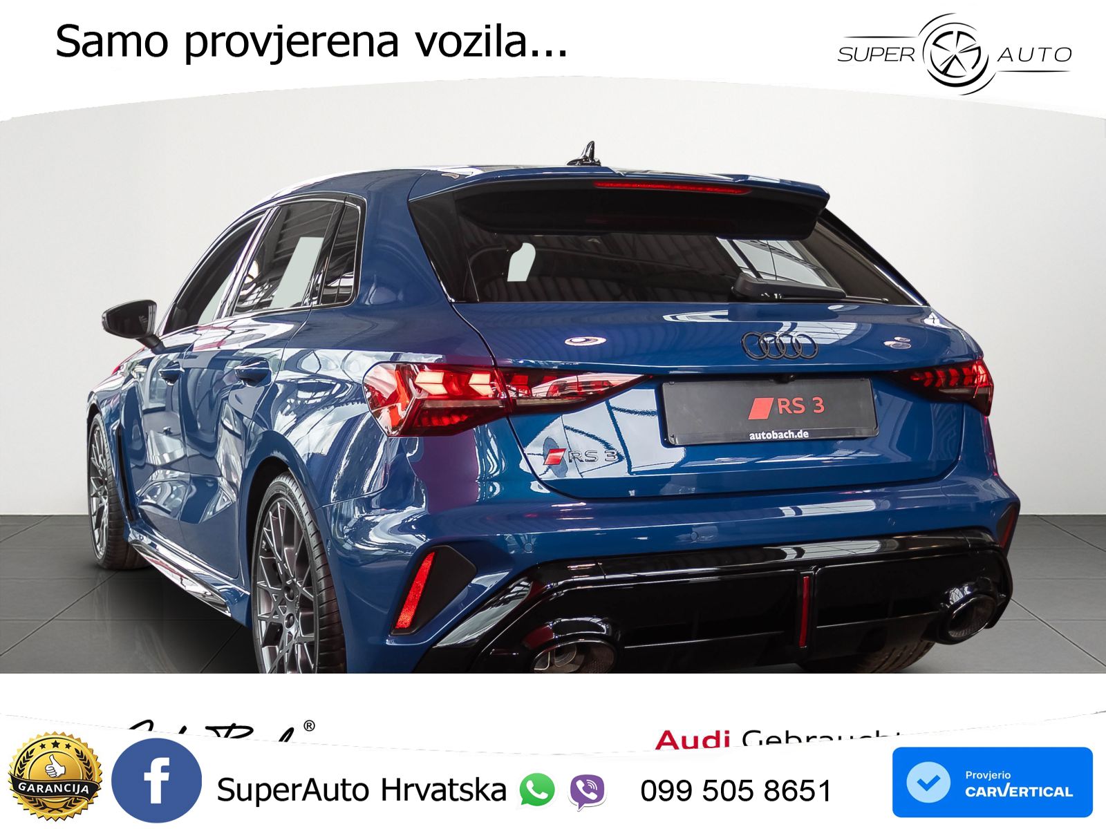 Audi RS3 Sedan 2.5 TFSI (400 KS) quattro S tronic LED+GR SJED+ACC