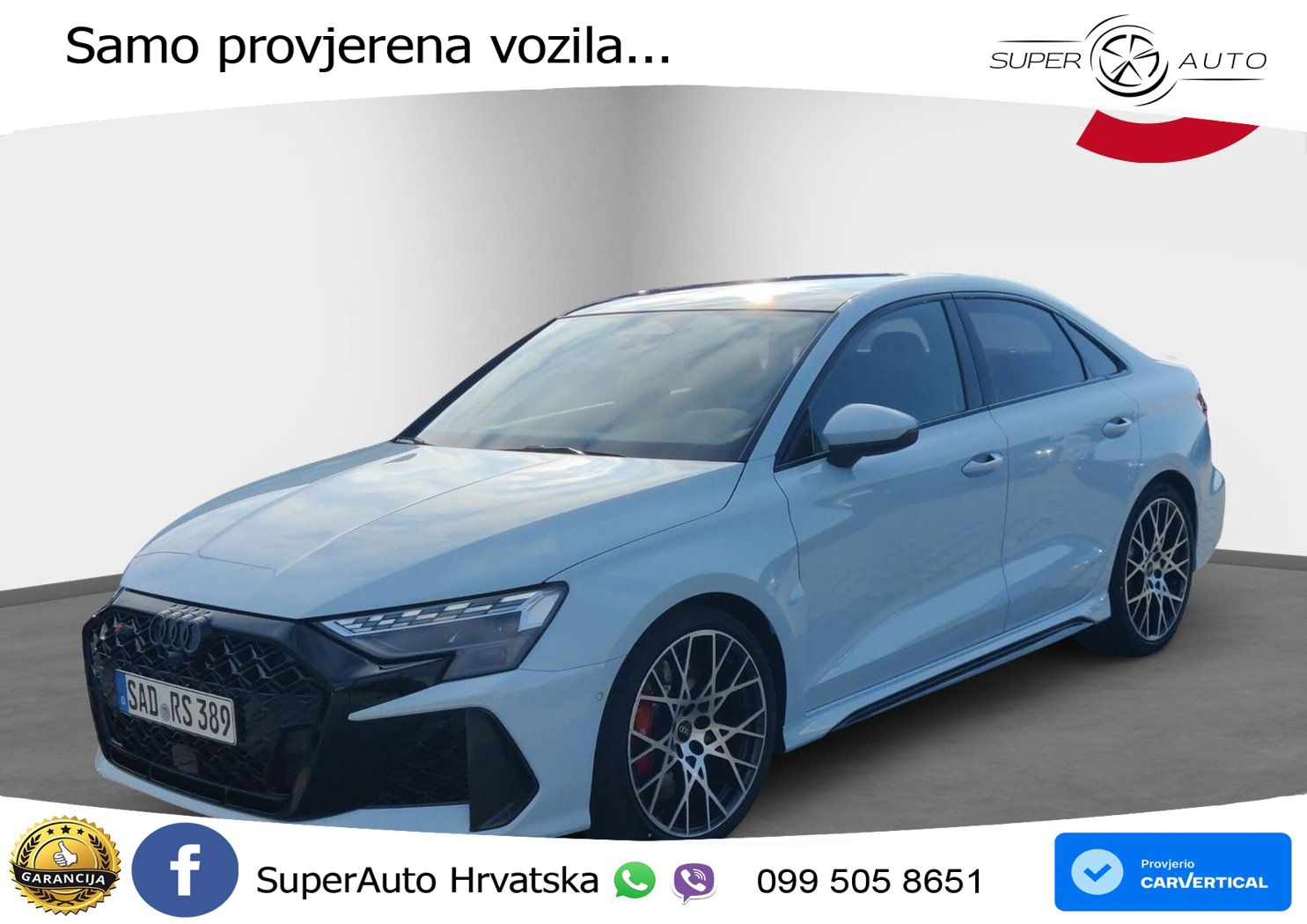 Audi RS3 Sedan 2.5 TFSI (400 KS) quattro S tronic LED+GR SJED+ACC