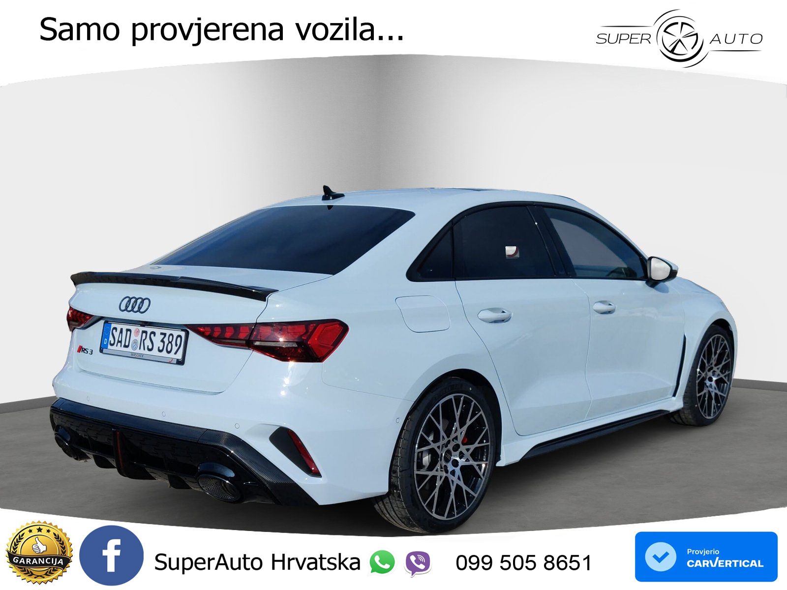 Audi RS3 Sedan 2.5 TFSI (400 KS) quattro S tronic LED+GR SJED+ACC