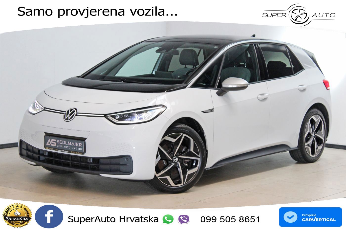Volkswagen ID.3 Pro Performance 62 kWh (204 KS) LED+GR SJED+ACC