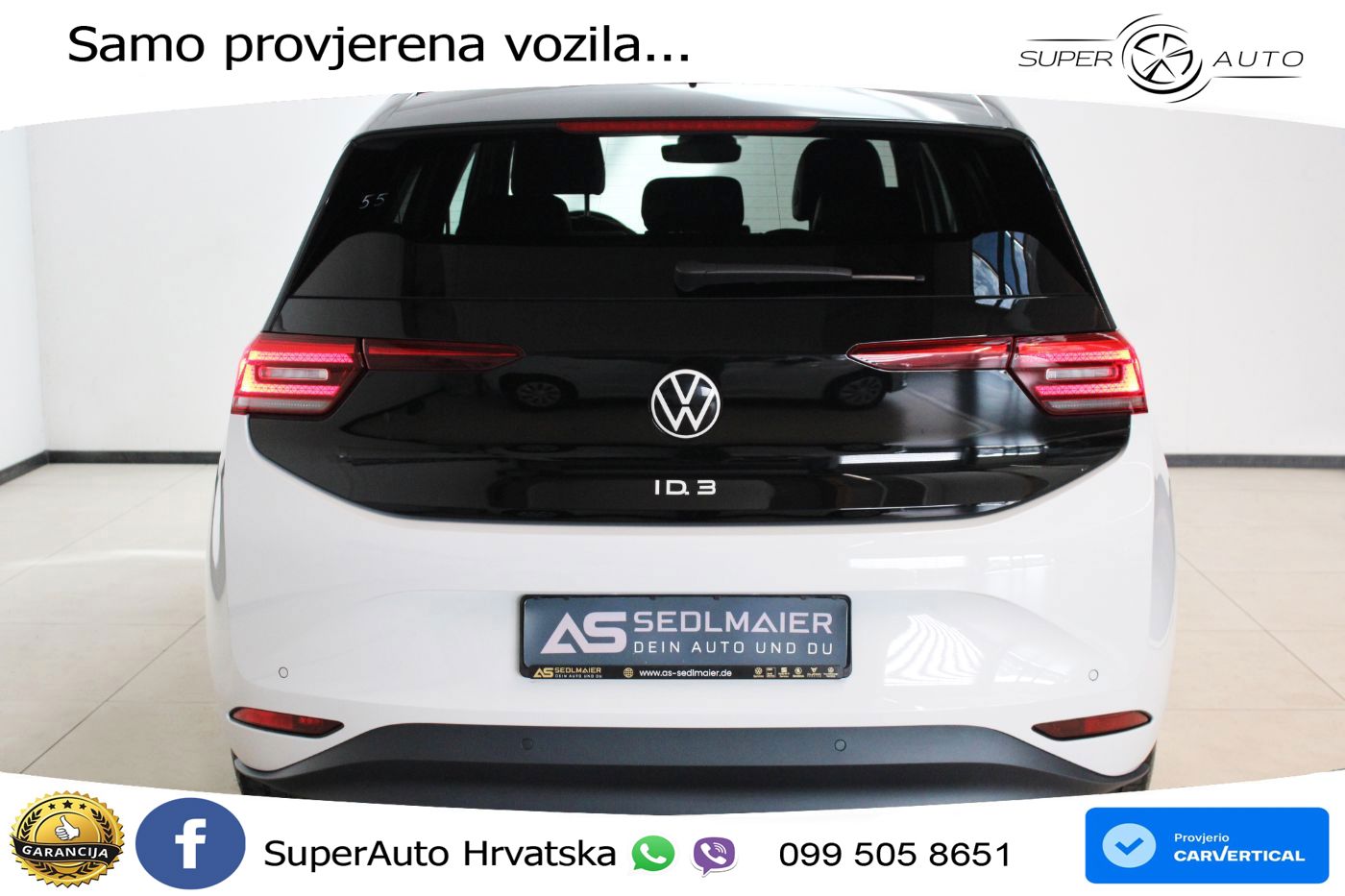 Volkswagen ID.3 Pro Performance 62 kWh (204 KS) LED+GR SJED+ACC
