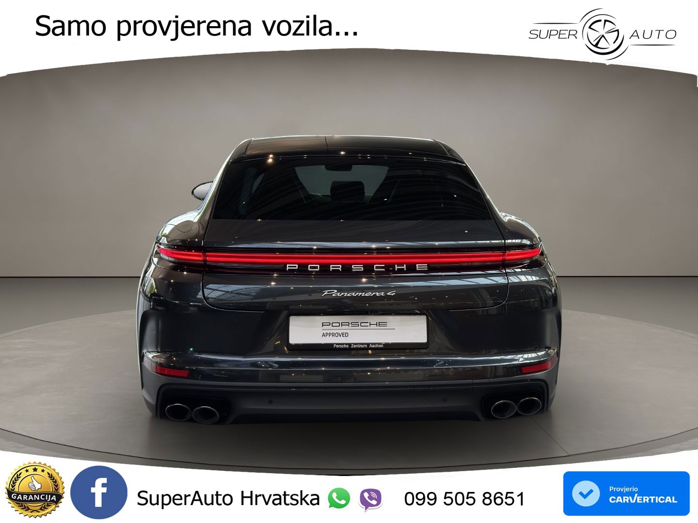Porsche Panamera 4 2.9 V6 (470 KS) E-Hybrid PDK ACC+HEAD+4xGR SJED+360+PANO