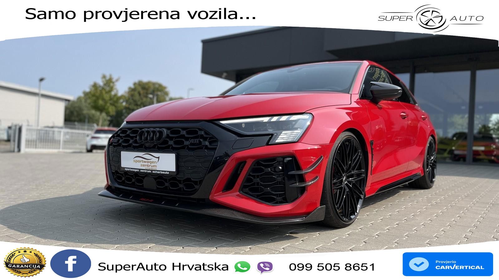 Audi RS3-R ABT 1 of 200 Sportback 2.5 TFSI (500KS) quattro S tronic LED+GR SJED+ACC
