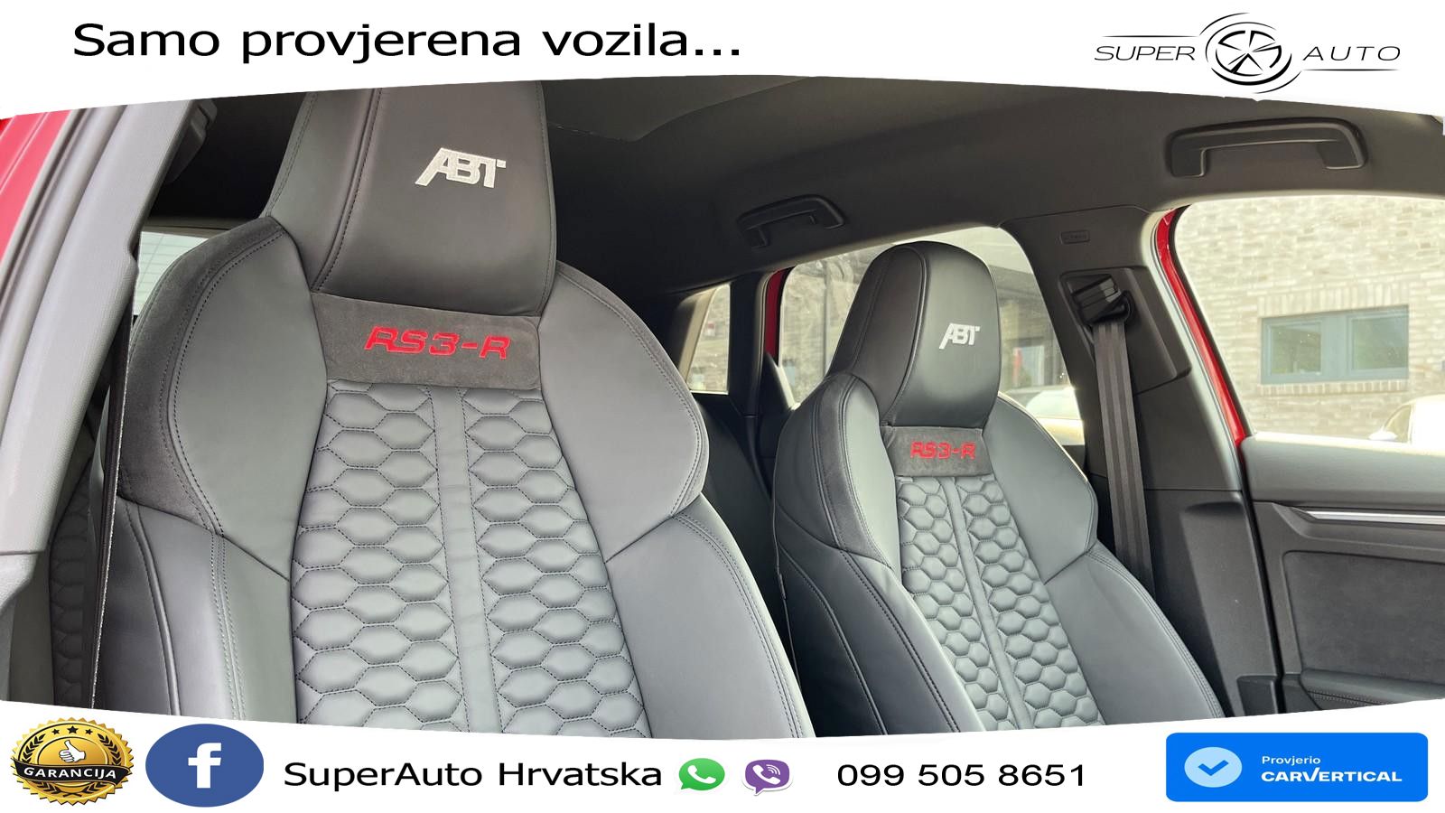 Audi RS3-R ABT 1 of 200 Sportback 2.5 TFSI (500KS) quattro S tronic LED+GR SJED+ACC