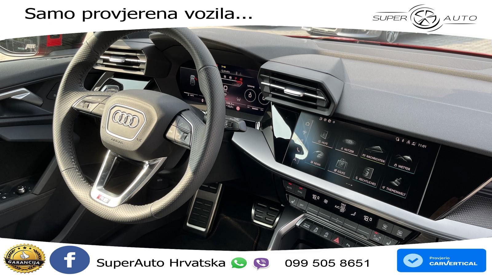 Audi RS3-R ABT 1 of 200 Sportback 2.5 TFSI (500KS) quattro S tronic LED+GR SJED+ACC