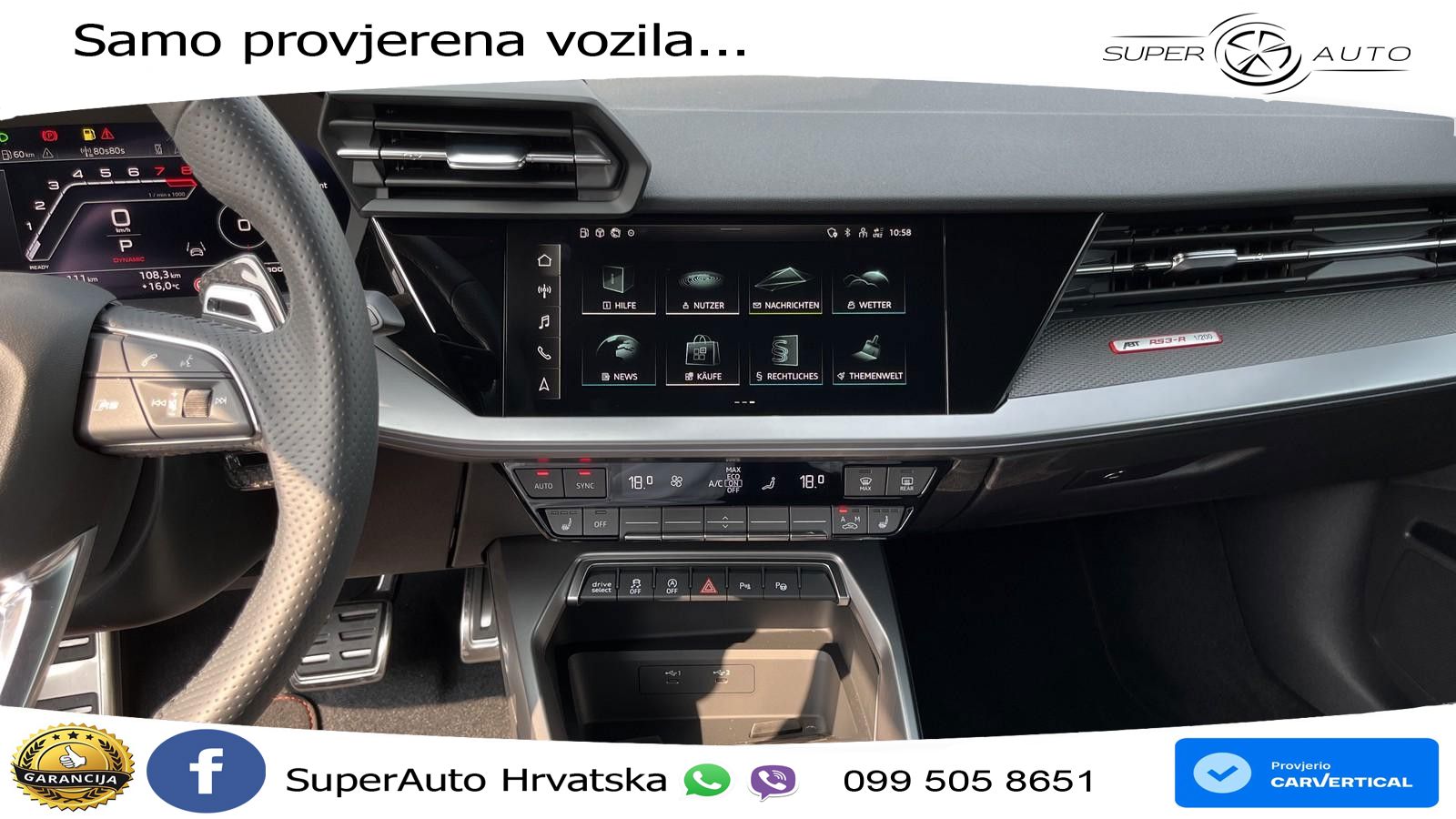 Audi RS3-R ABT 1 of 200 Sportback 2.5 TFSI (500KS) quattro S tronic LED+GR SJED+ACC