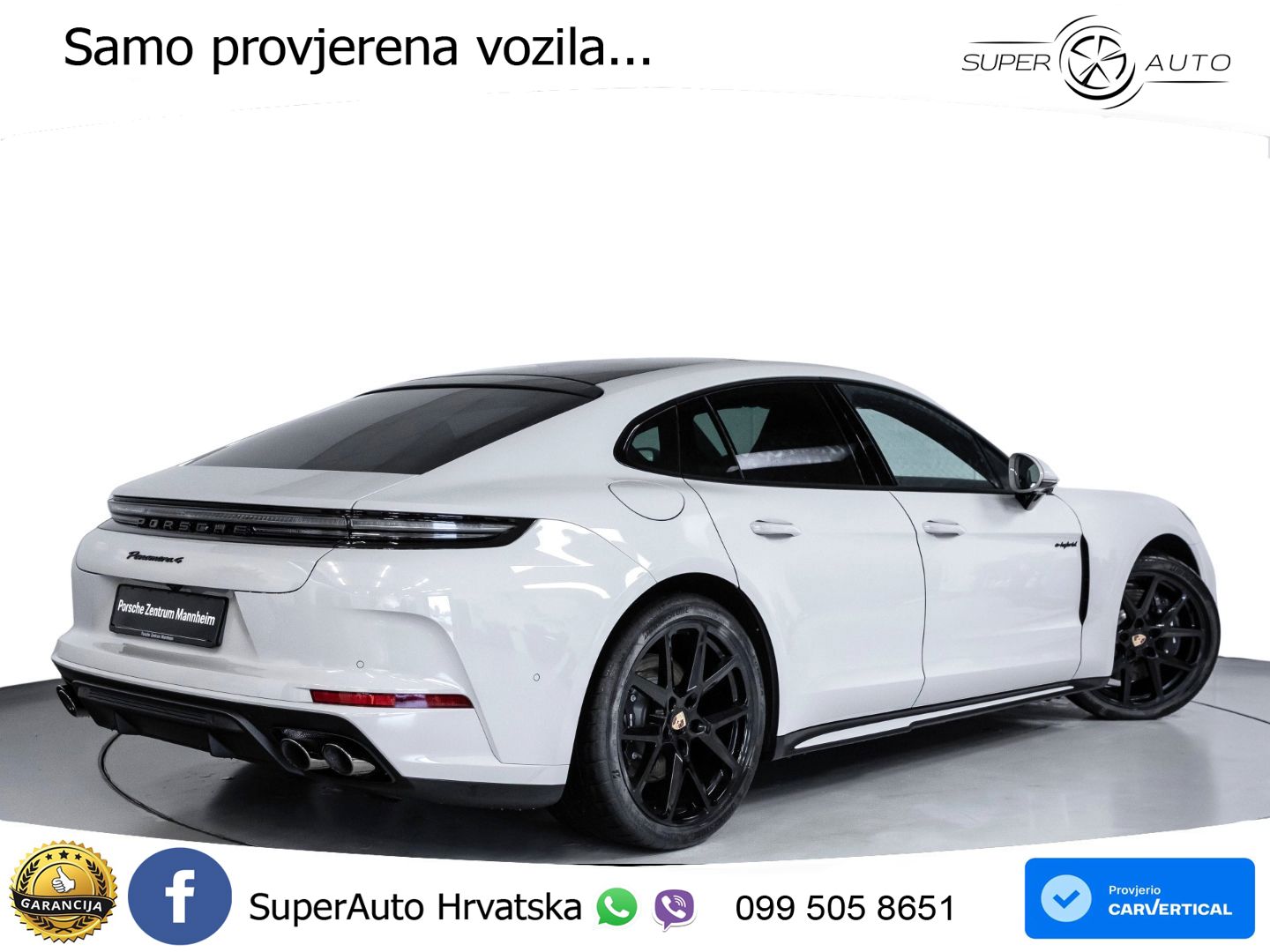 Porsche Panamera 4 2.9 V6 (470 KS) E-Hybrid PDK ZRAČNI+ACC+GR SJED+KAM+PANO
