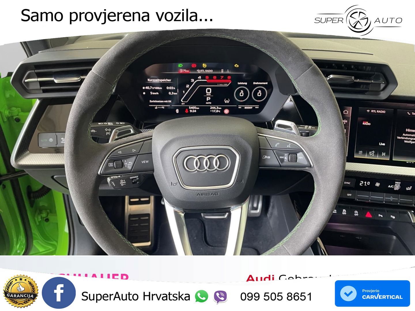 Audi RS3 Sportback 2.5 TFSI (400 KS) quattro S tronic LED+GR SJED+ACC