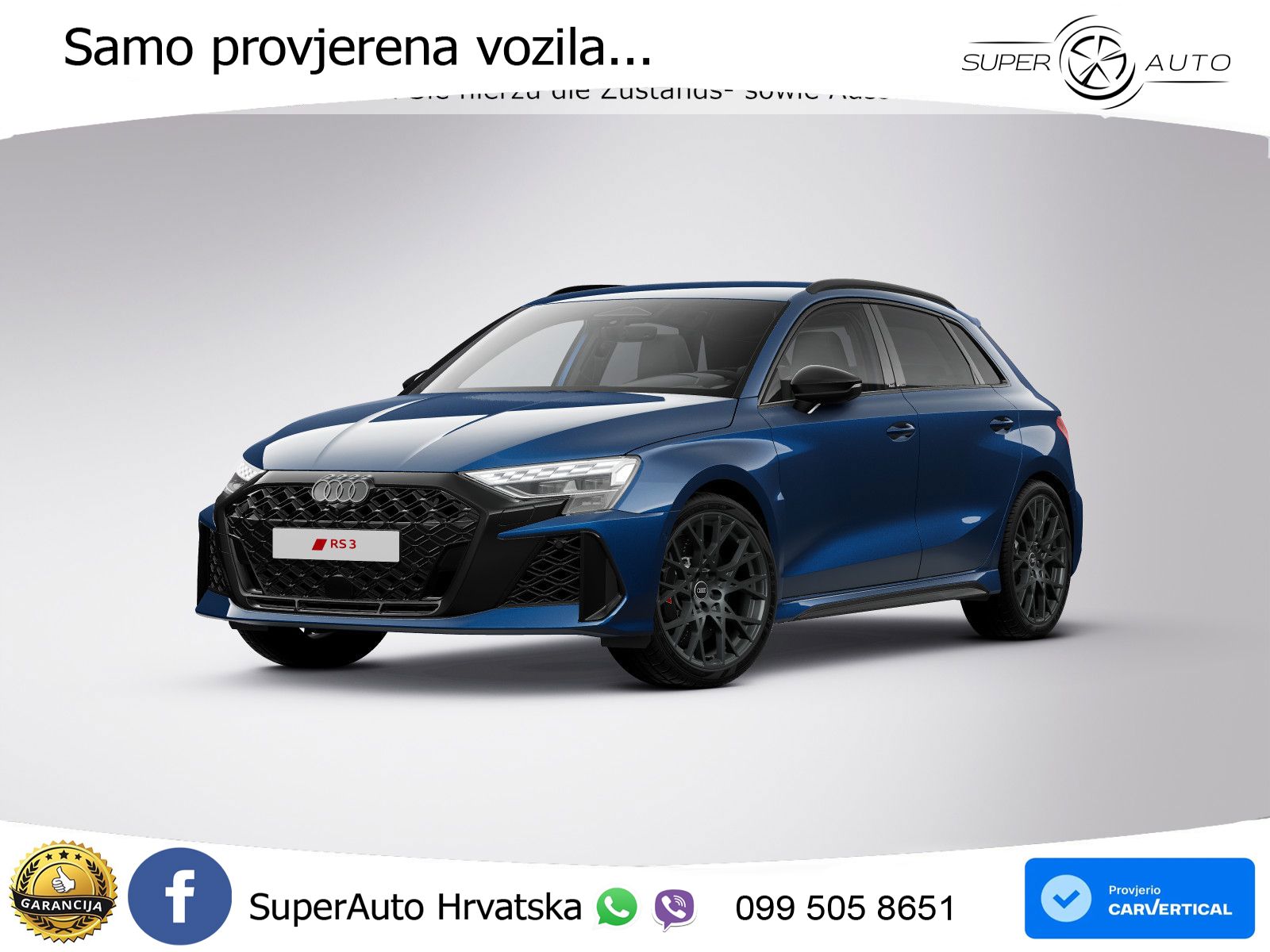Audi RS3 Sedan 2.5 TFSI (400 KS) quattro S tronic LED+GR SJED+ACC