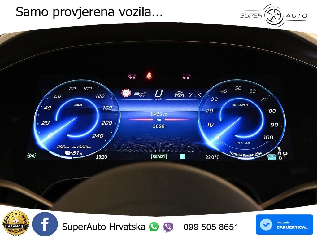 Mercedes EQE 500 100 kWh (408 KS) 4MATIC AMG ZRAČNI+ACC+GR SJED+KAM+PANO
