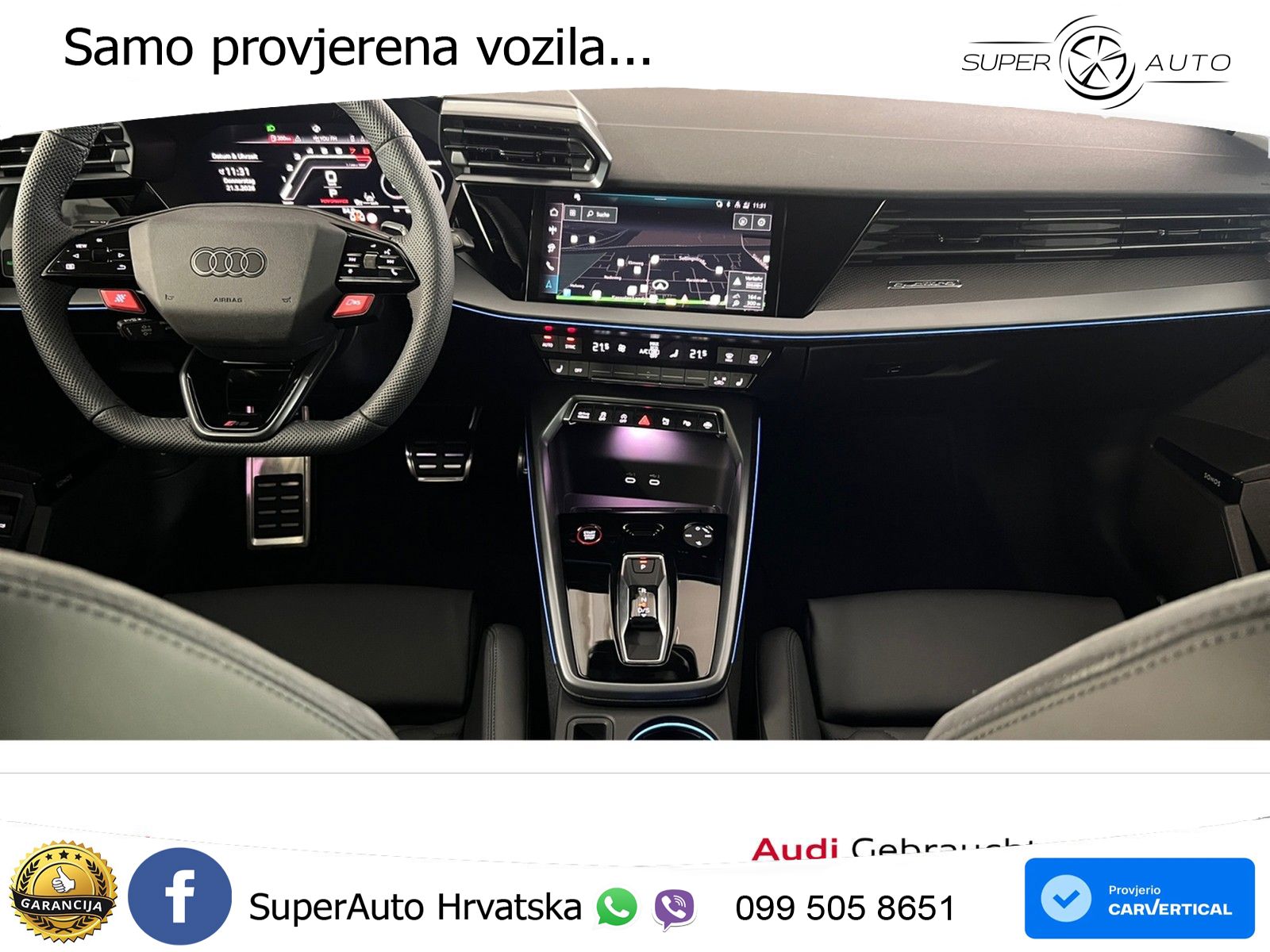 Audi RS3 Sedan 2.5 TFSI (400 KS) quattro S tronic LED+GR SJED+ACC