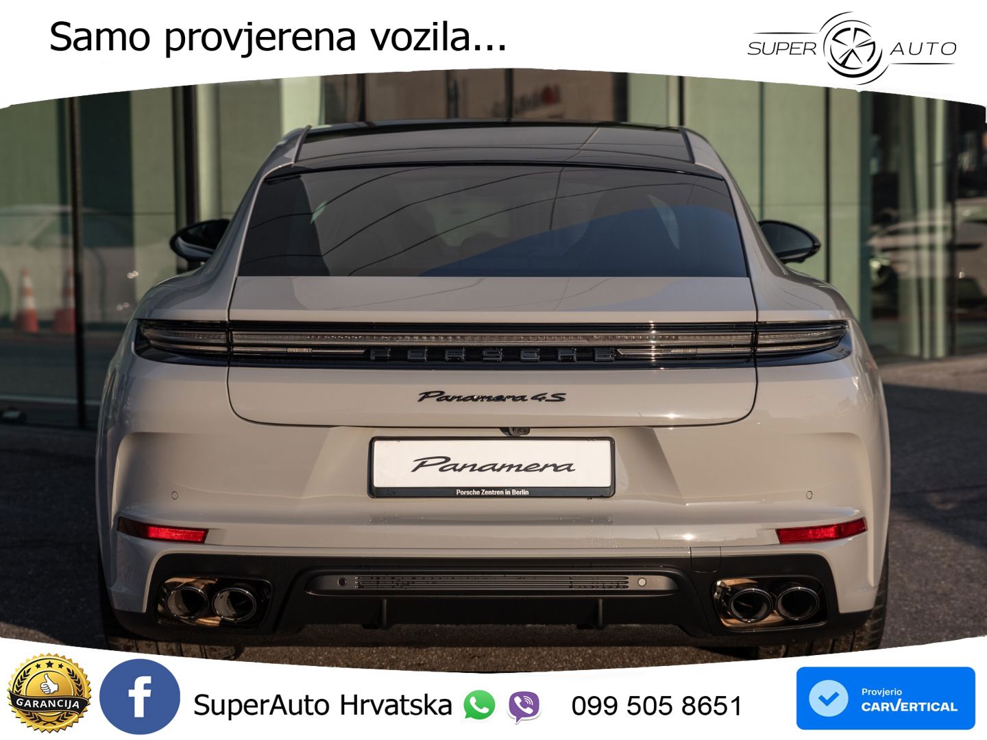 Porsche Panamera 4S 2.9 V6 (544 KS) E-Hybrid PDK ACC+HEAD+4xGR SJED+360+PANO