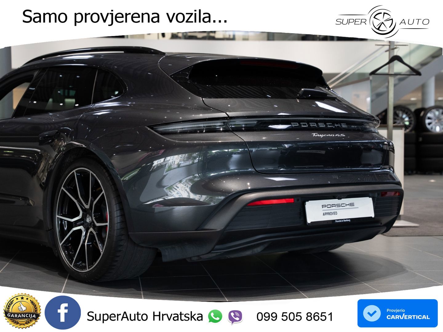 Porsche Taycan Sport Turismo 4S 105 kWh (598 KS)