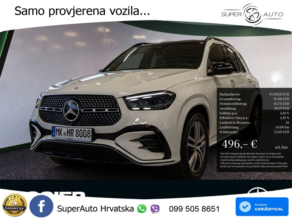 Mercedes GLE 450d (367 KS) EQ Boost 4MATIC 9G-TRONIC AMG LED+GR SJED+ACC