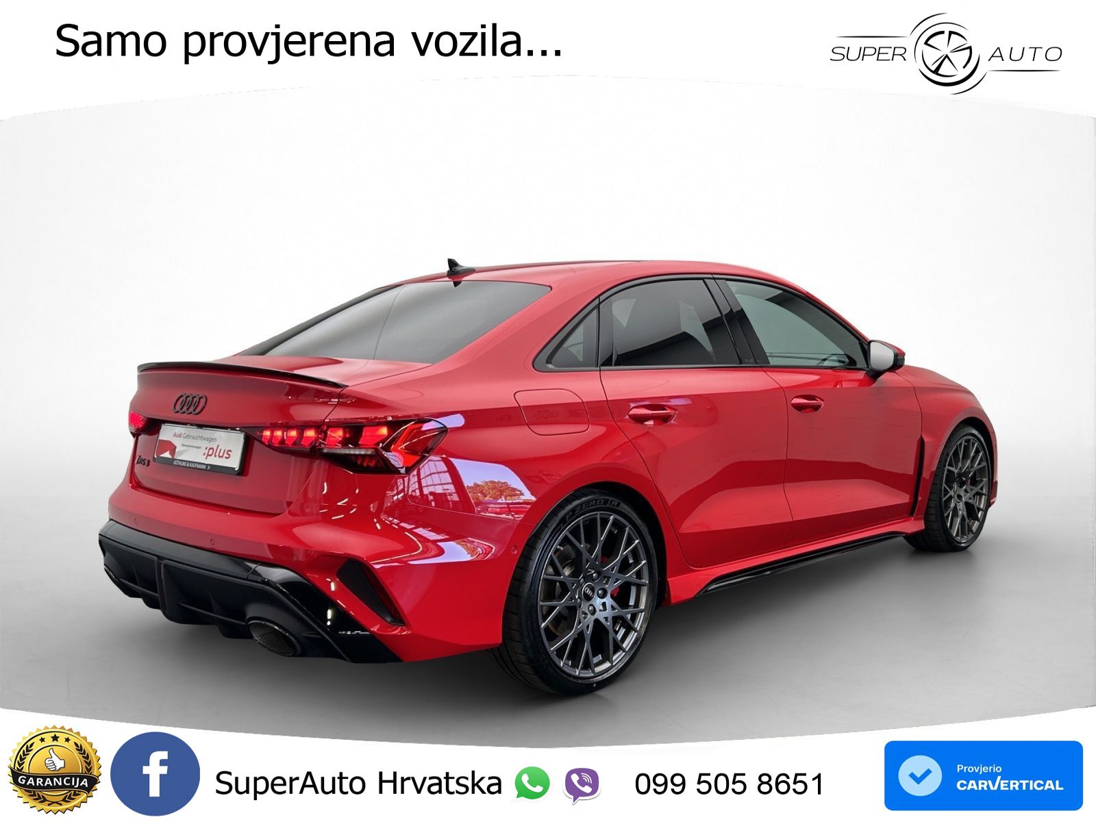 Audi RS3 Sedan 2.5 TFSI (400 KS) quattro S tronic LED+GR SJED+ACC