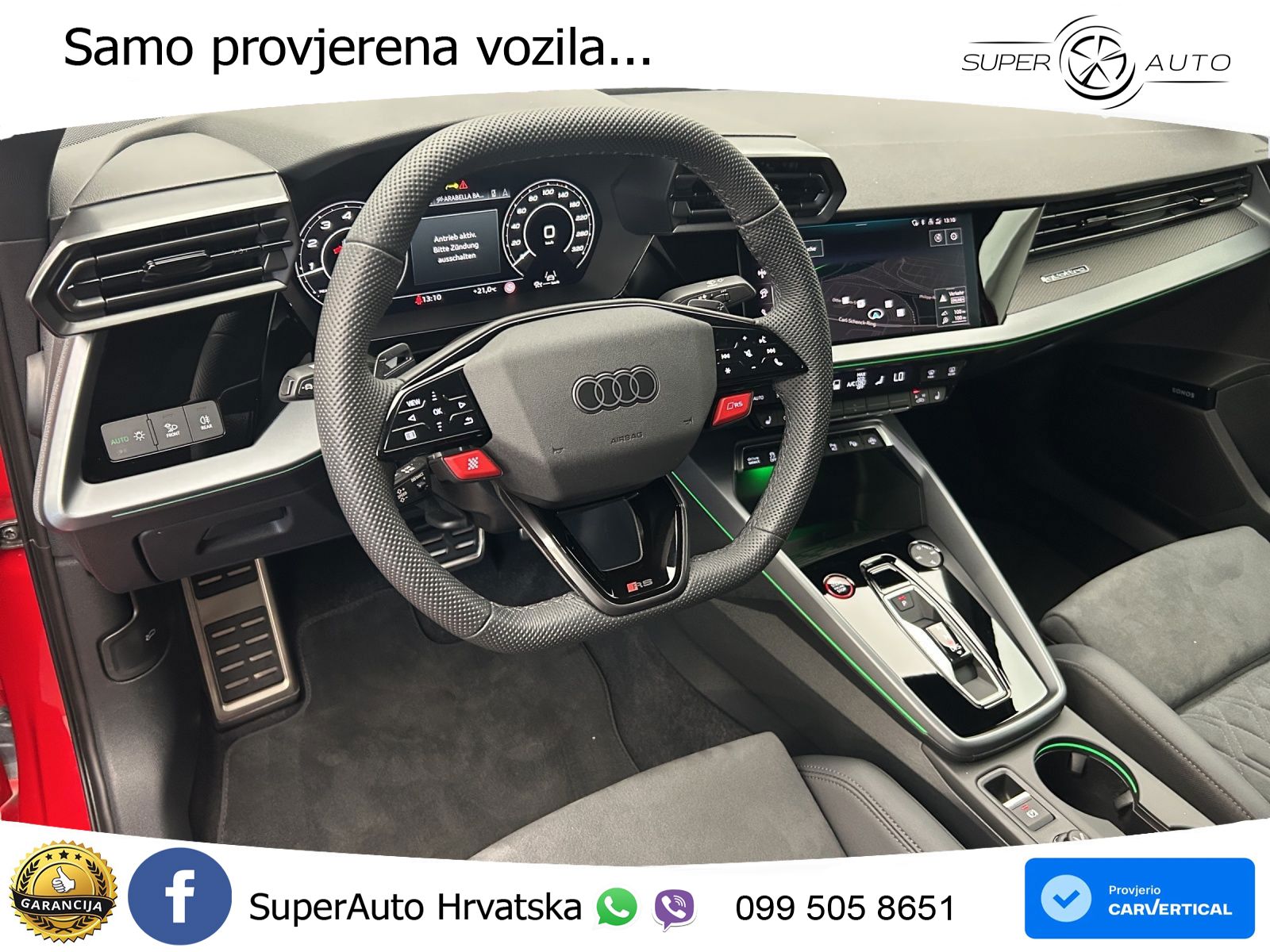 Audi RS3 Sedan 2.5 TFSI (400 KS) quattro S tronic LED+GR SJED+ACC