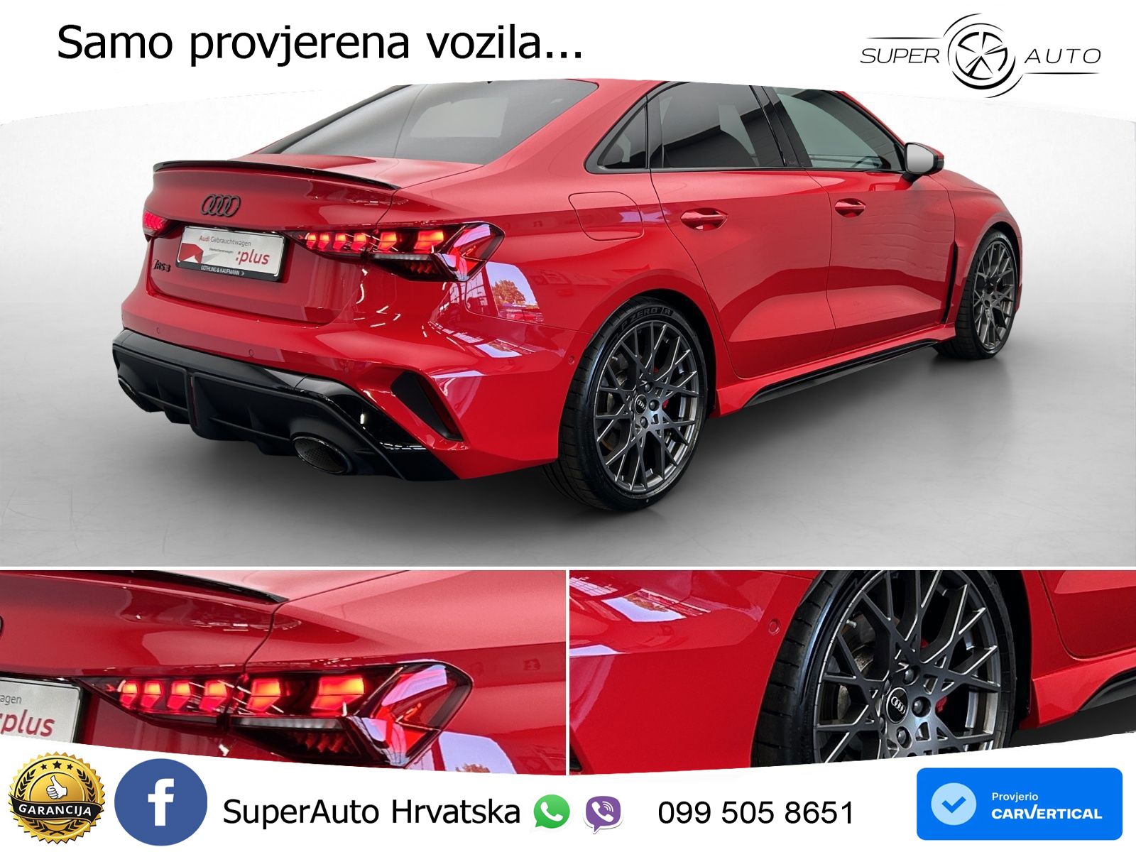 Audi RS3 Sedan 2.5 TFSI (400 KS) quattro S tronic LED+GR SJED+ACC