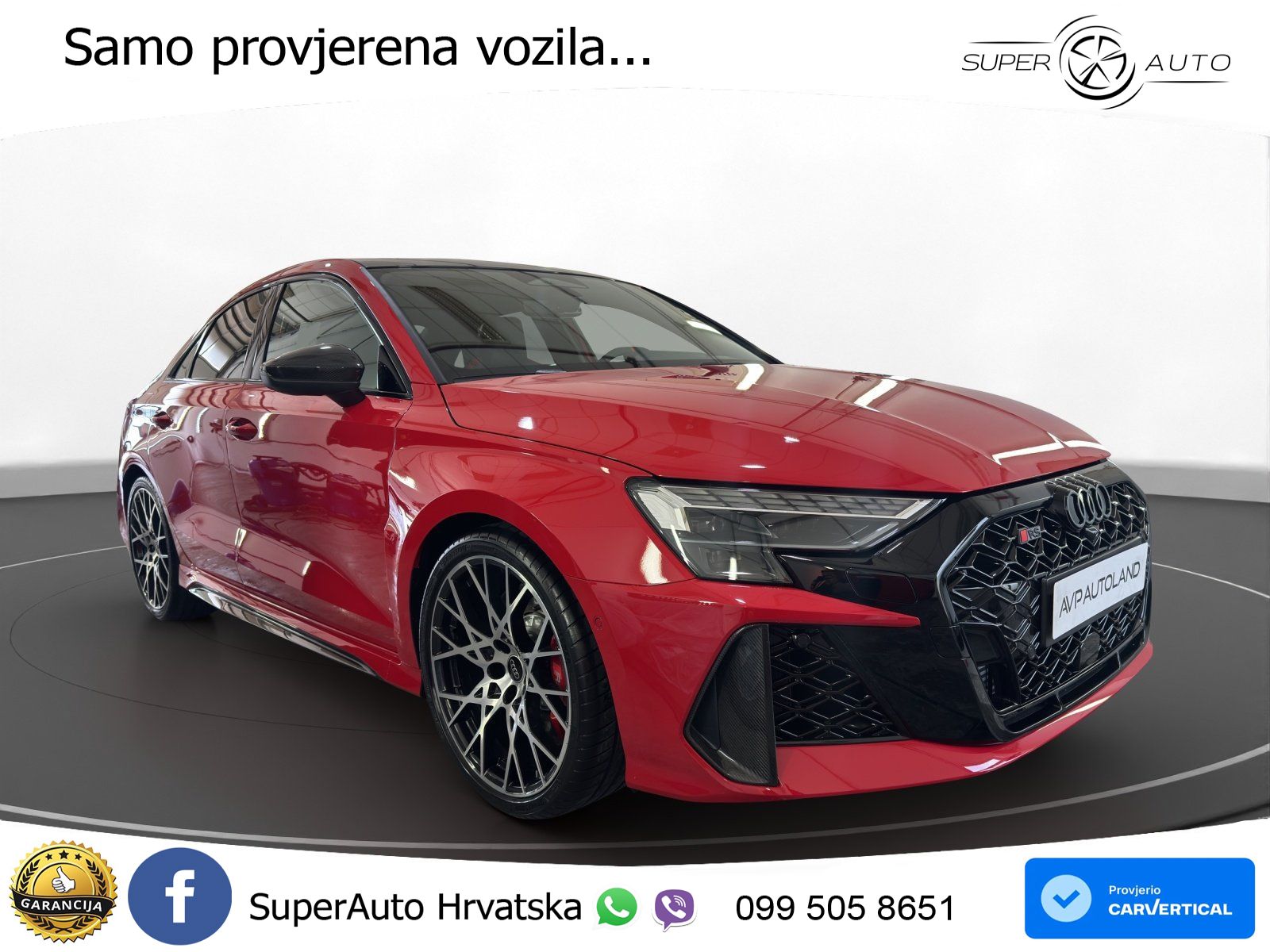 Audi RS3 Sedan 2.5 TFSI (400 KS) quattro S tronic LED+GR SJED+ACC