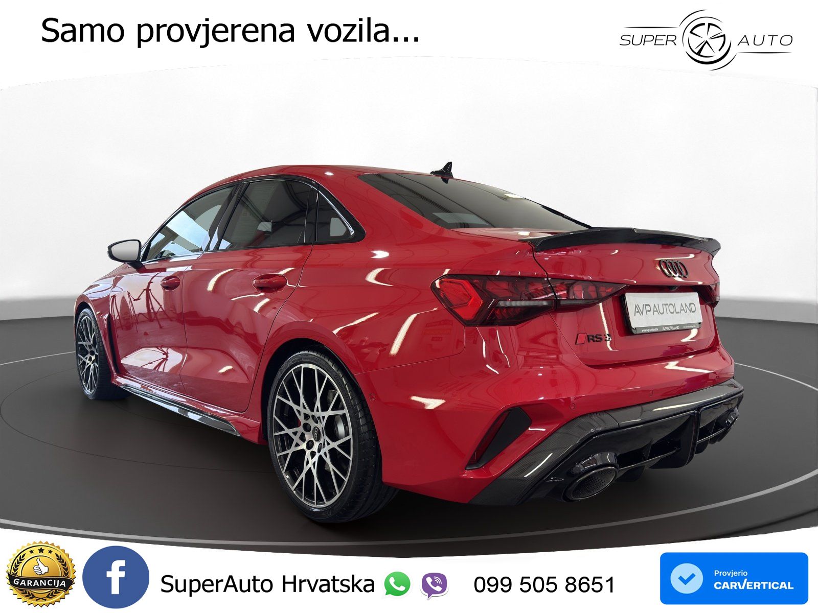 Audi RS3 Sedan 2.5 TFSI (400 KS) quattro S tronic LED+GR SJED+ACC