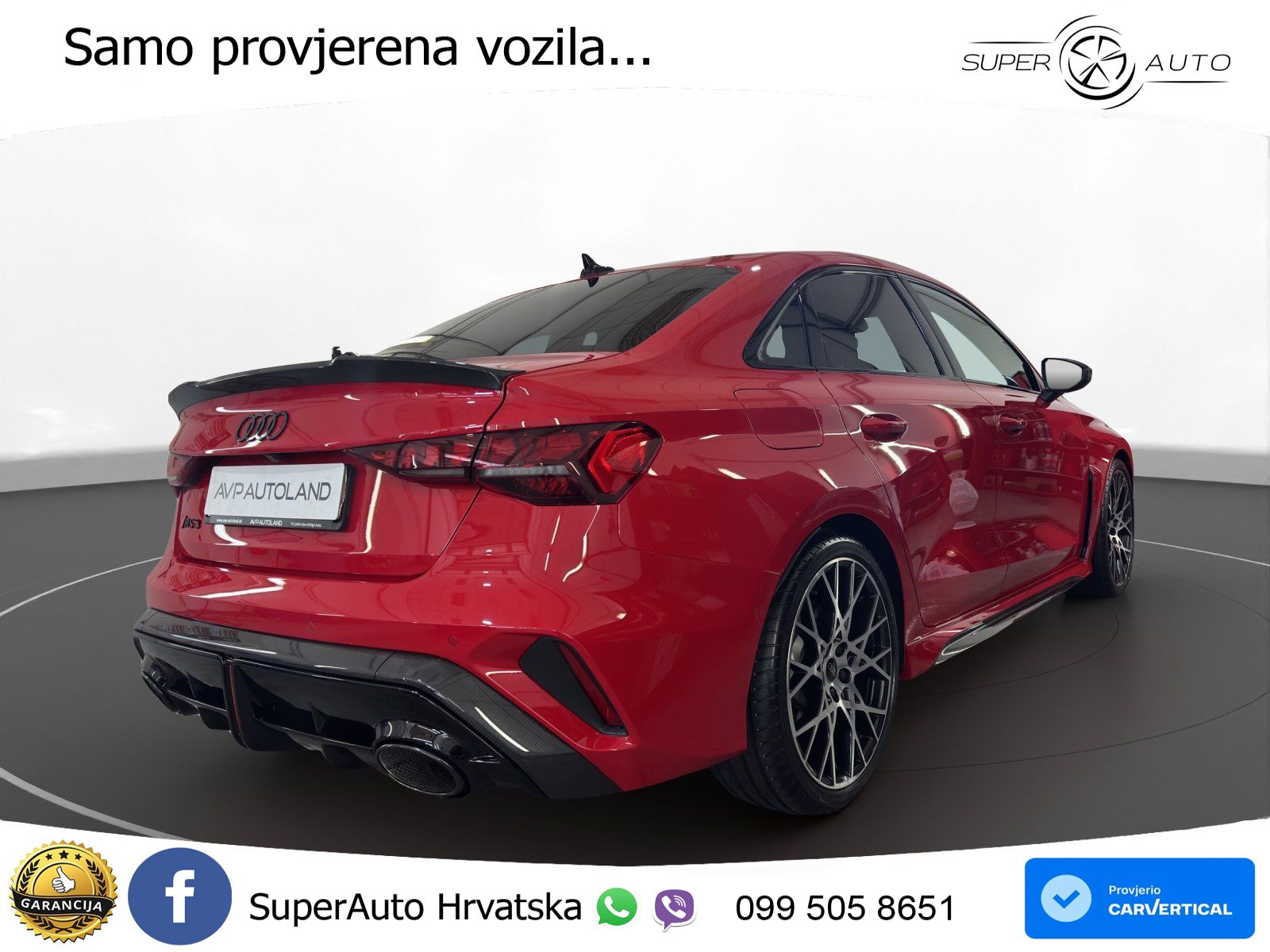 Audi RS3 Sedan 2.5 TFSI (400 KS) quattro S tronic LED+GR SJED+ACC