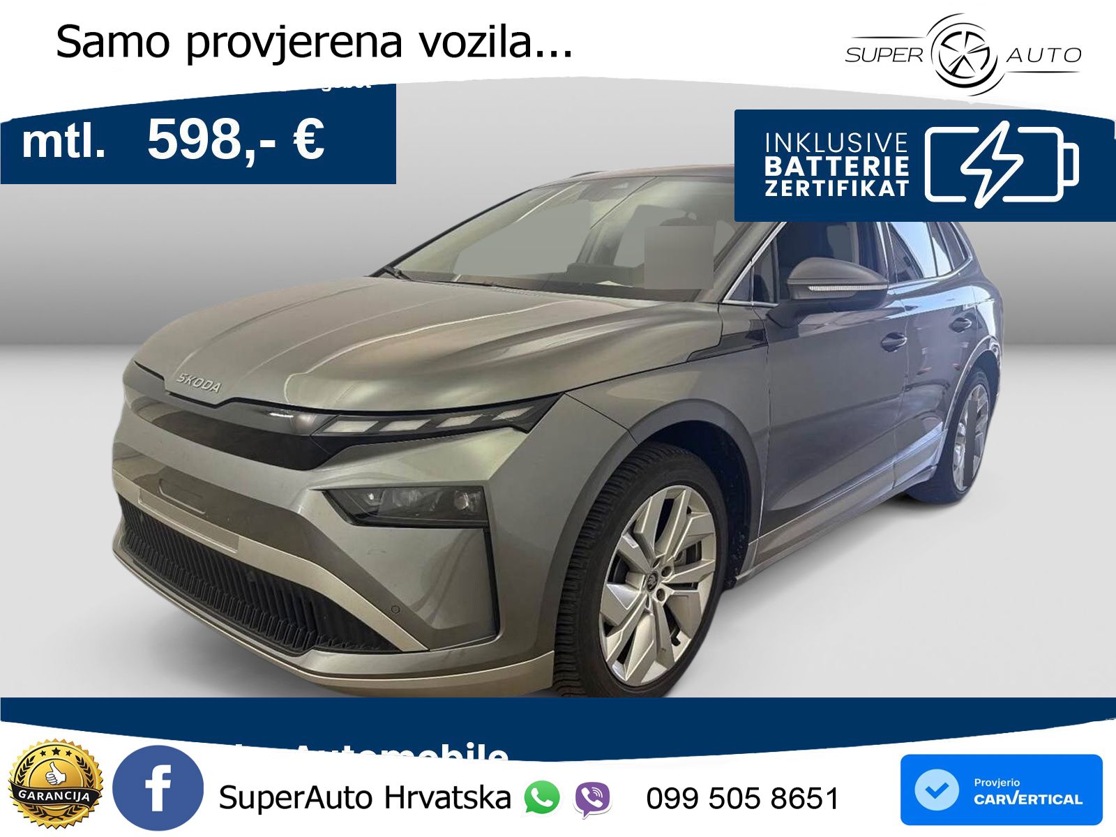 Škoda Enyaq 85 82 kWh (286 KS) LED+GR SJED+ACC