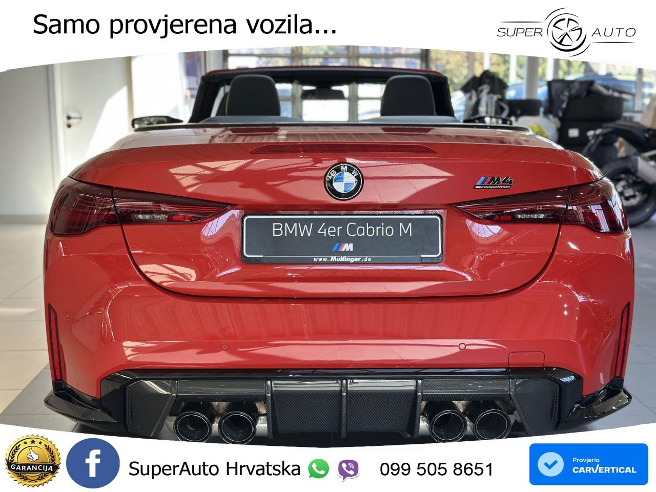 BMW M4 Convertible Competition 3.0 (530 KS) xDrive Steptronic LED+GR SJED+ACC