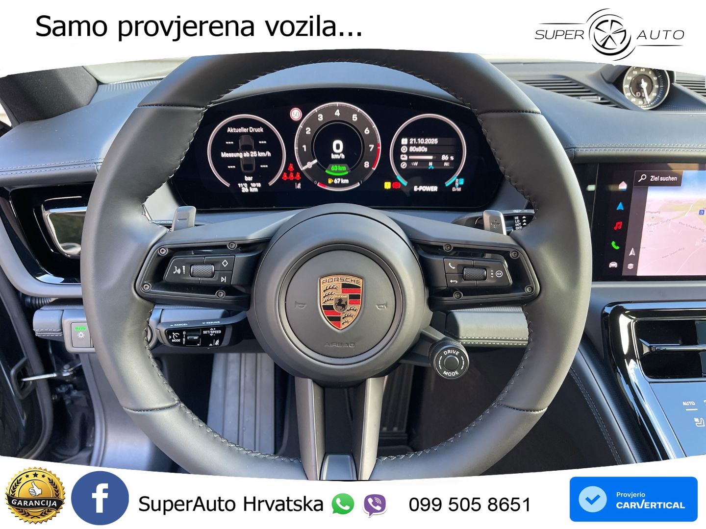 Porsche Panamera 4 2.9 V6 (470 KS) E-Hybrid PDK ZRAČNI+ACC+GR SJED+KAM+PANO