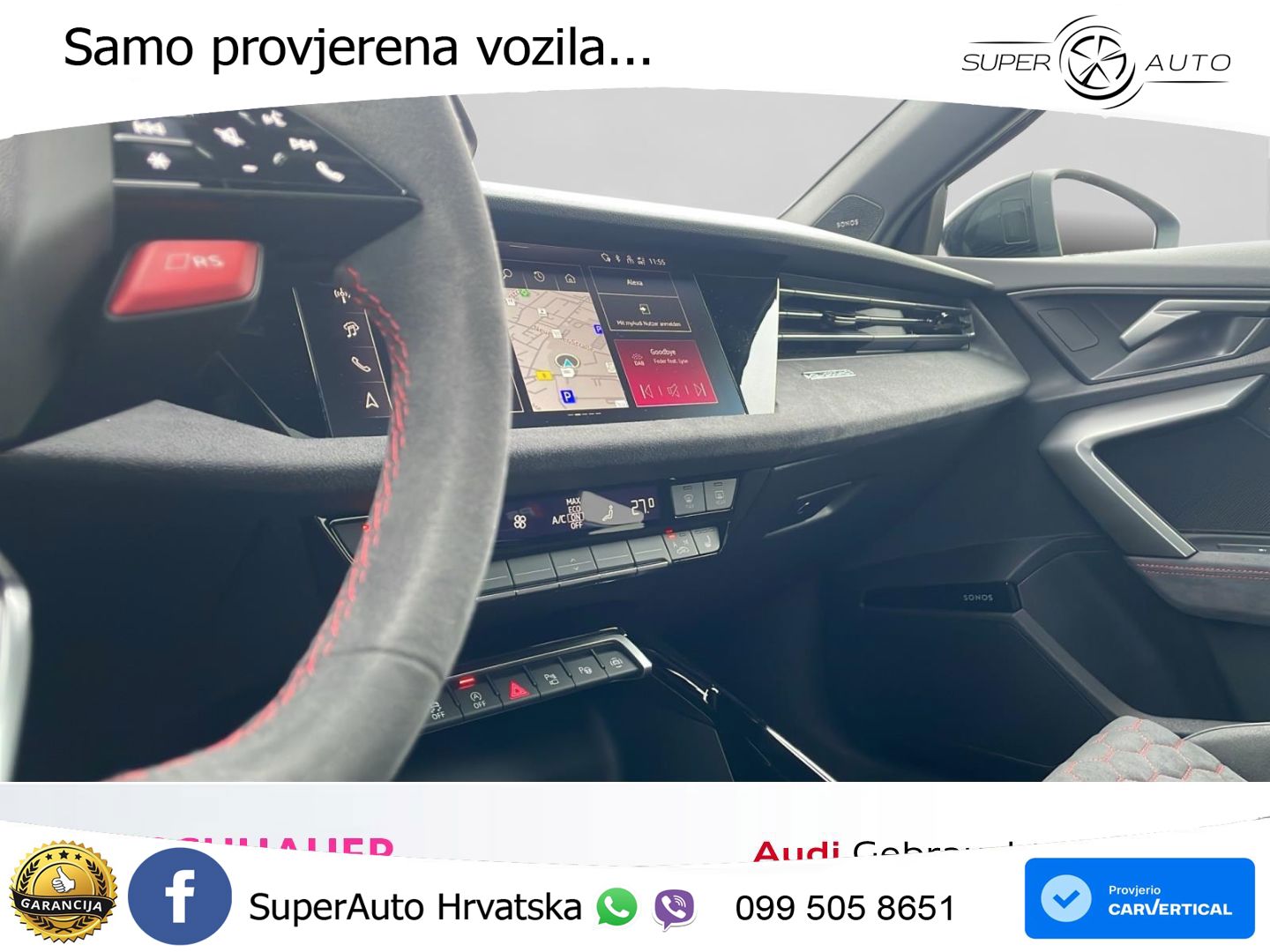 Audi RS3 Sportback 2.5 TFSI (400 KS) quattro S tronic LED+GR SJED+ACC