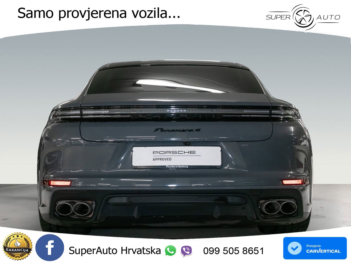 Porsche Panamera 4 2.9 V6 (470 KS) E-Hybrid PDK ZRAČNI+ACC+GR SJED+KAM+PANO