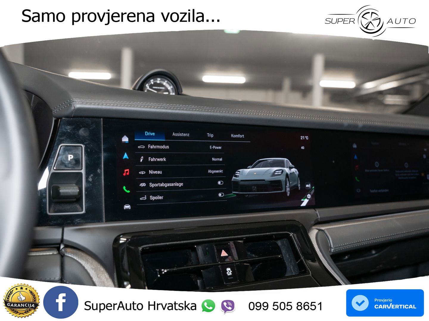 Porsche Panamera 4 2.9 V6 (470 KS) E-Hybrid PDK ZRAČNI+ACC+GR SJED+KAM+PANO