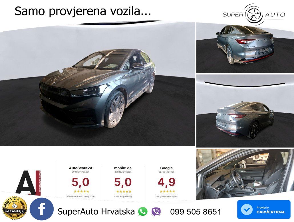 Škoda Enyaq iV RS 82 kWh (299 KS) AWD LED+GR SJED+ACC