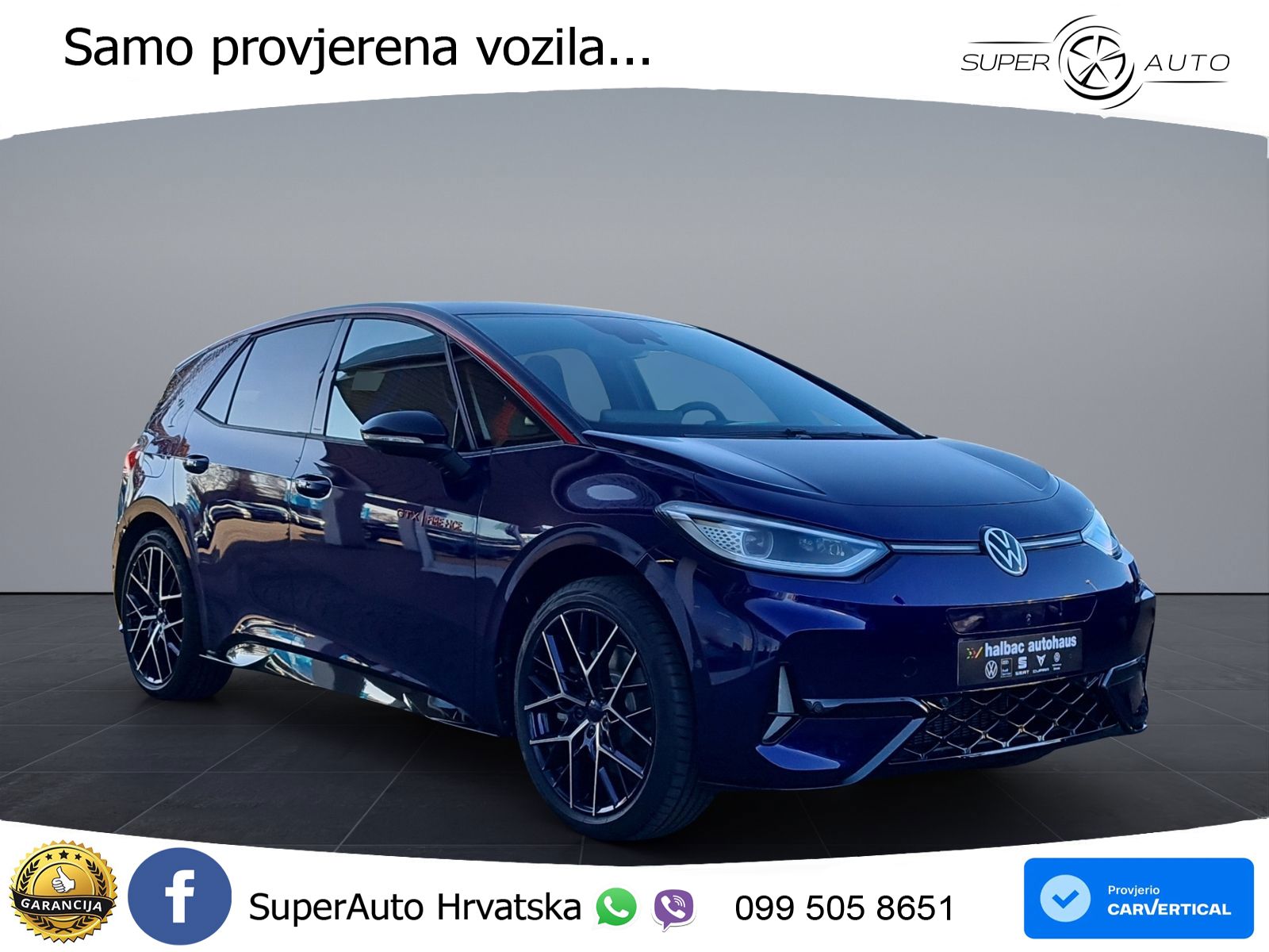 Volkswagen ID.3 GTX Performance 84 kWh (326 KS) LED+GR SJED+ACC