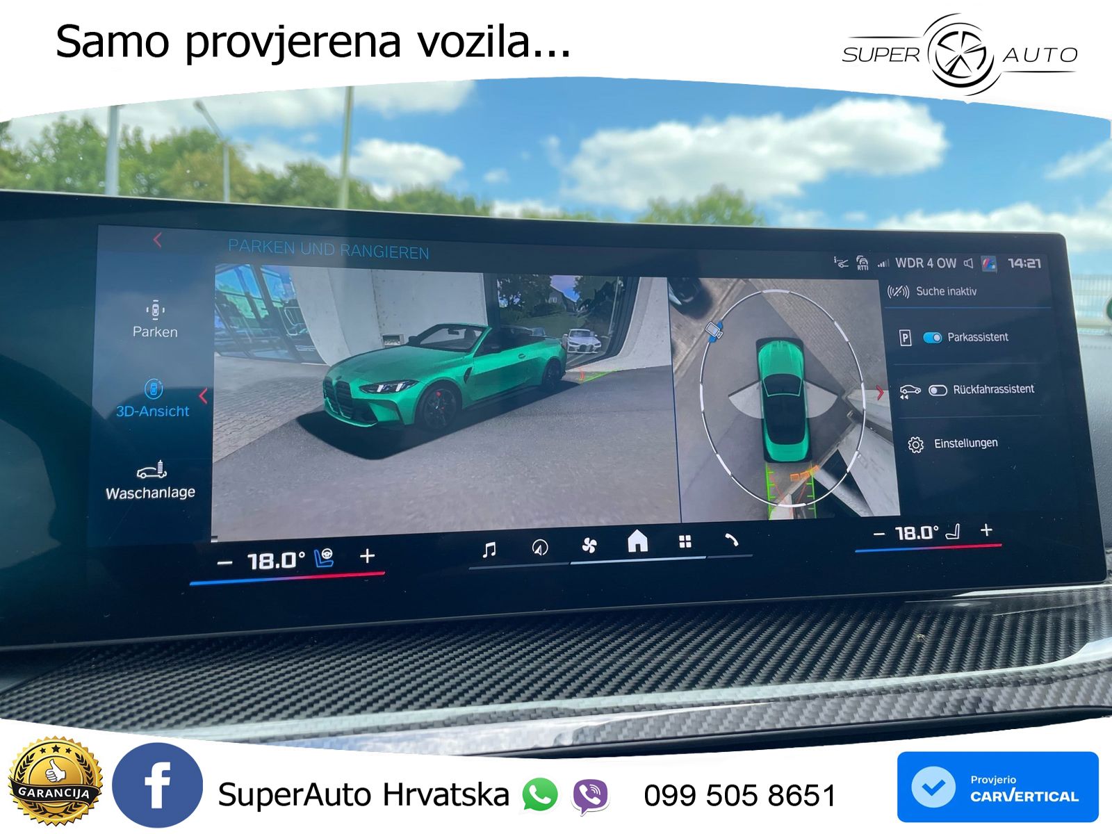 BMW M4 Convertible Competition 3.0 (530 KS) xDrive Steptronic LED+GR SJED+ACC