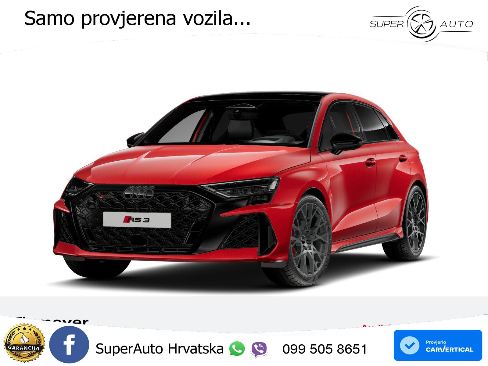 Audi RS3 Sedan 2.5 TFSI (400 KS) quattro S tronic LED+GR SJED+ACC