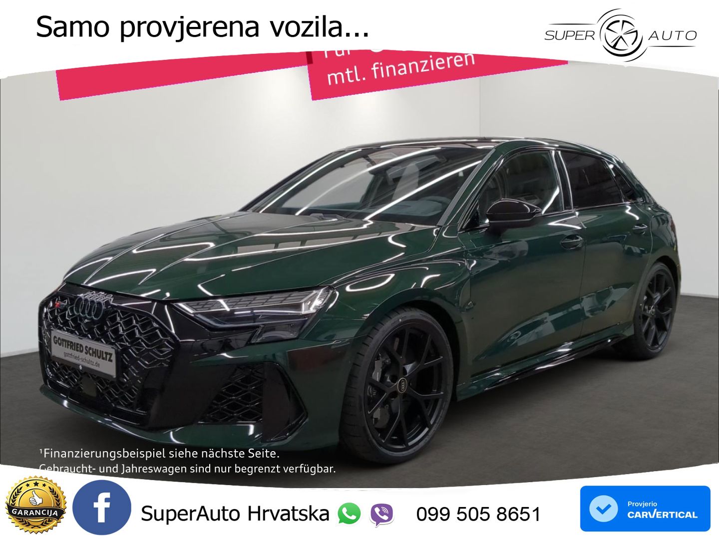 Audi RS3 Sedan 2.5 TFSI (400 KS) quattro S tronic LED+GR SJED+ACC
