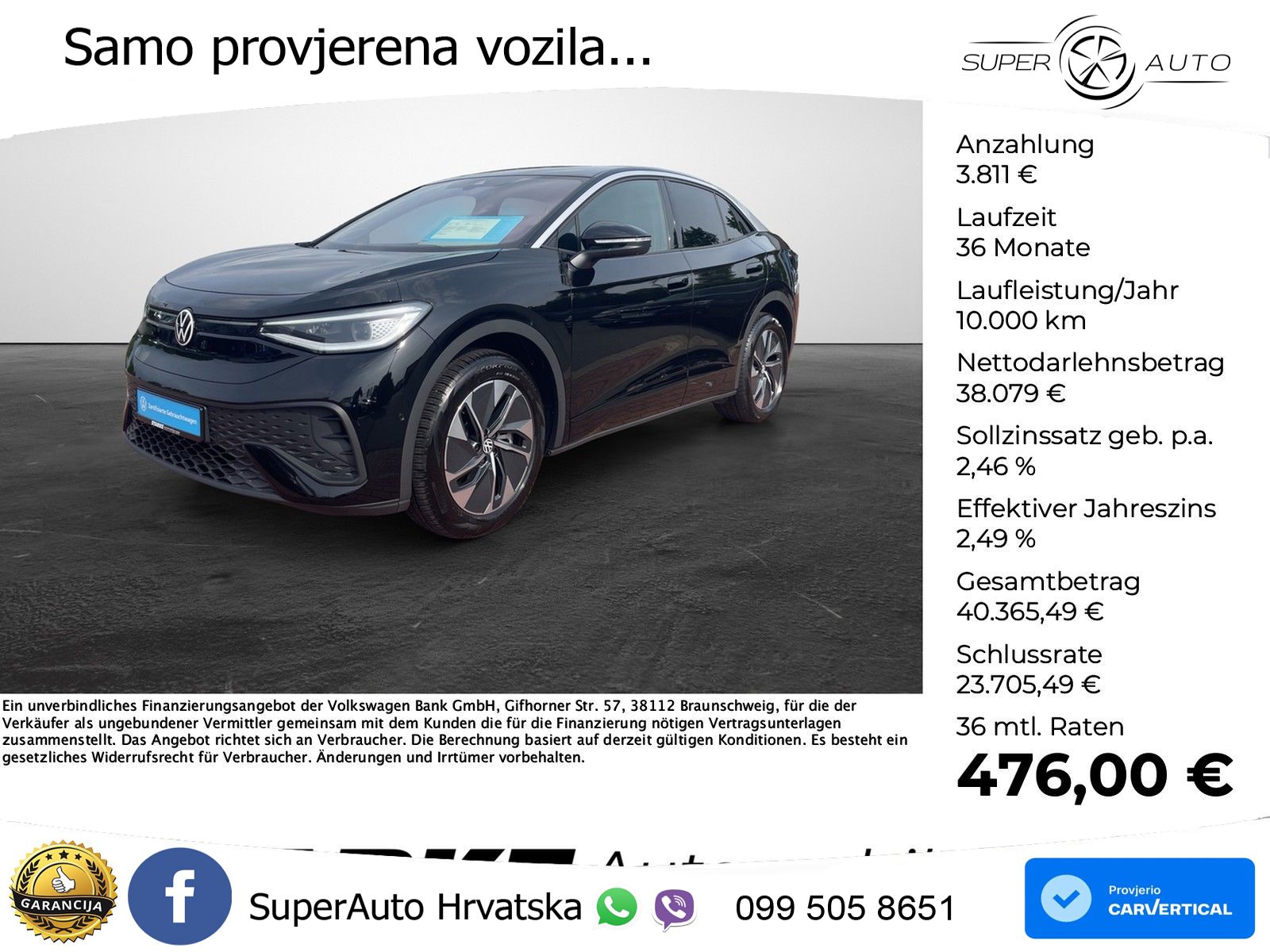 Volkswagen ID.5 Pro 82 kWh (286 KS)