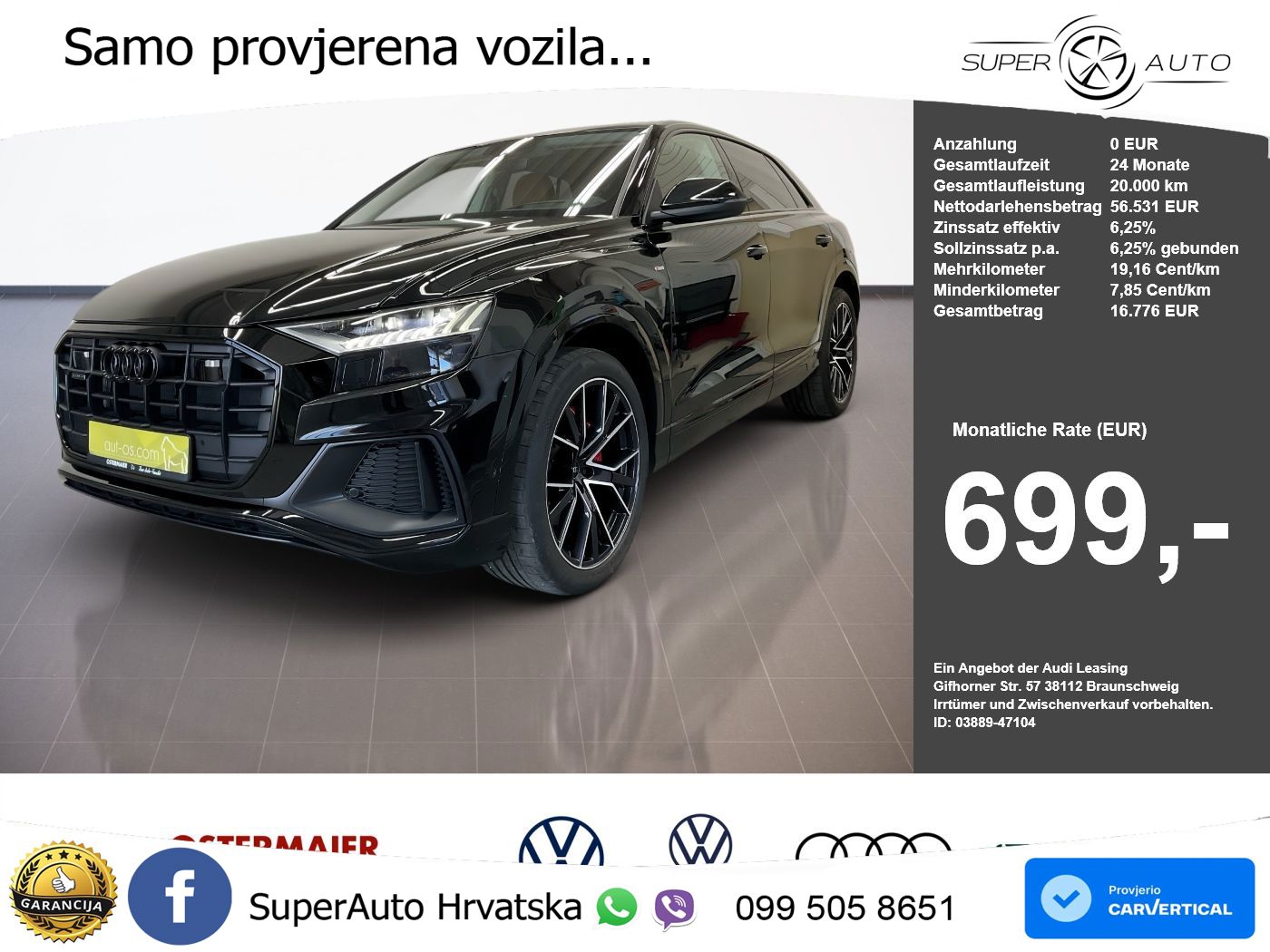 Audi Q8 50 TDI V6 (286 KS) quattro Tiptronic