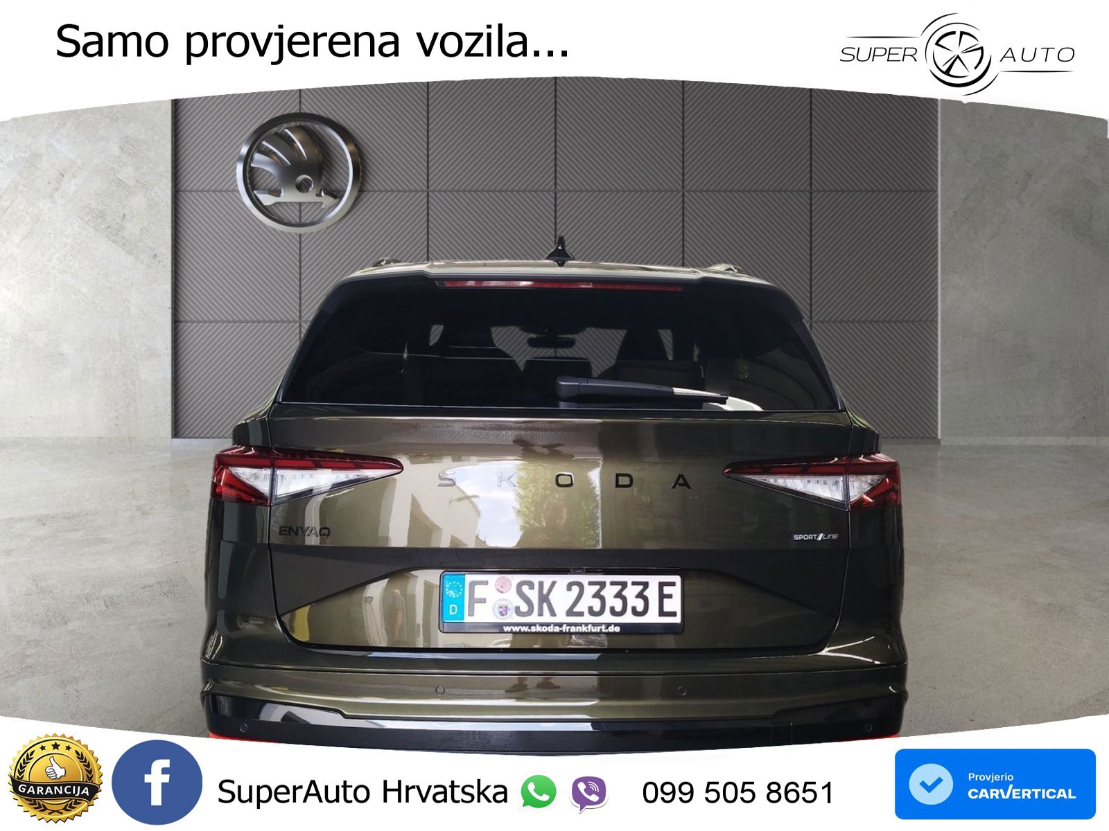 Škoda Enyaq 85 82 kWh (286 KS) SportLine LED+GR SJED+ACC