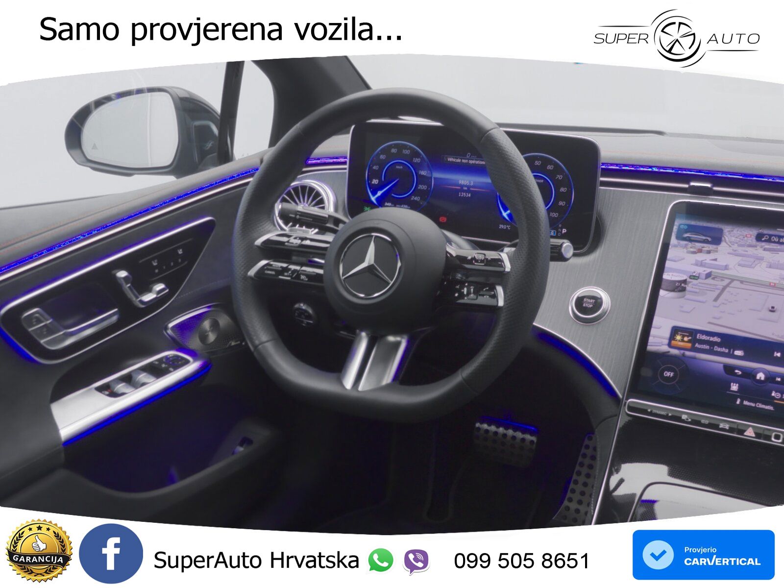 Mercedes EQE 500 100 kWh (408 KS) 4MATIC AMG ZRAČNI+ACC+GR SJED+KAM+PANO