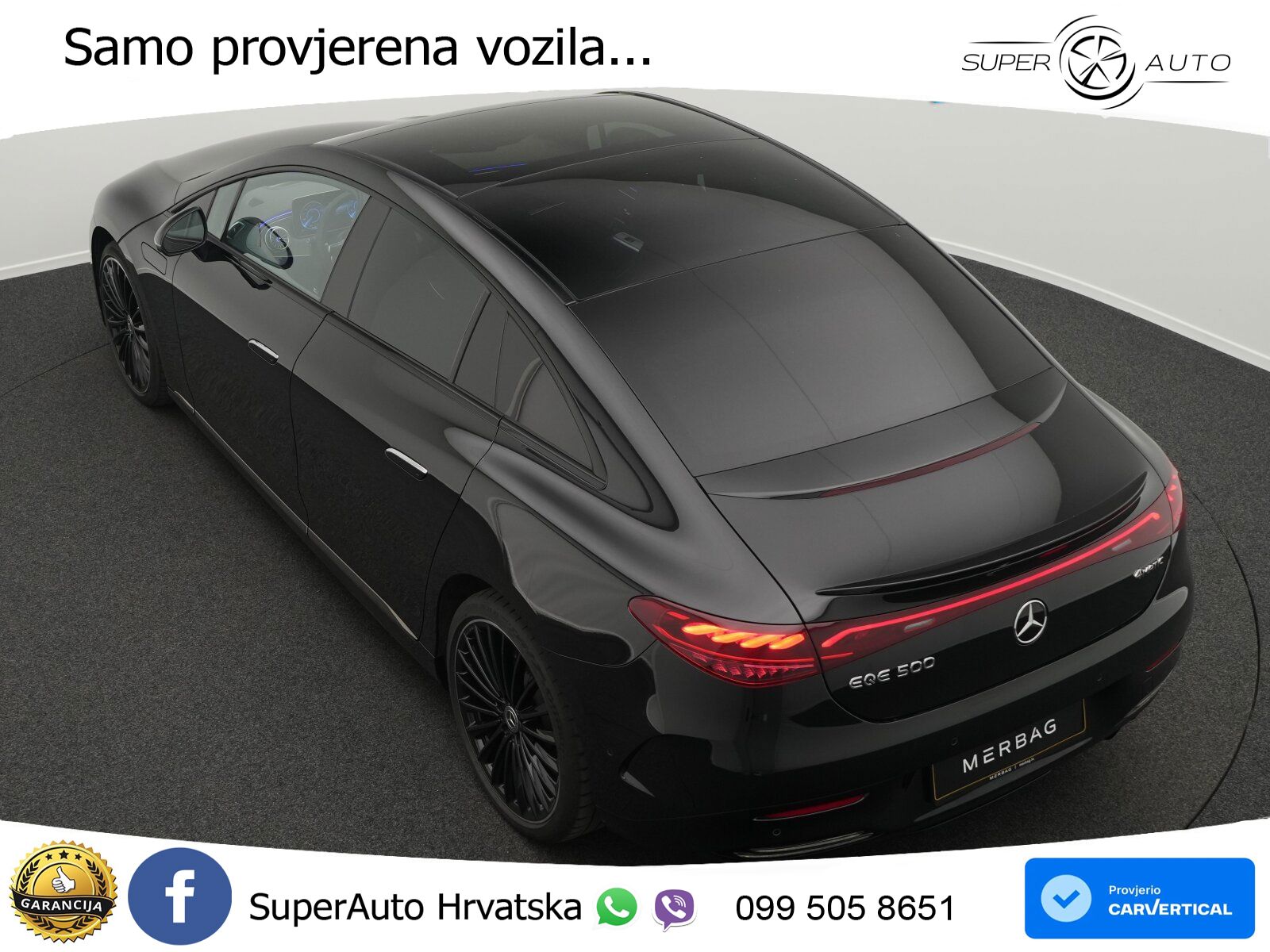 Mercedes EQE 500 100 kWh (408 KS) 4MATIC AMG ZRAČNI+ACC+GR SJED+KAM+PANO