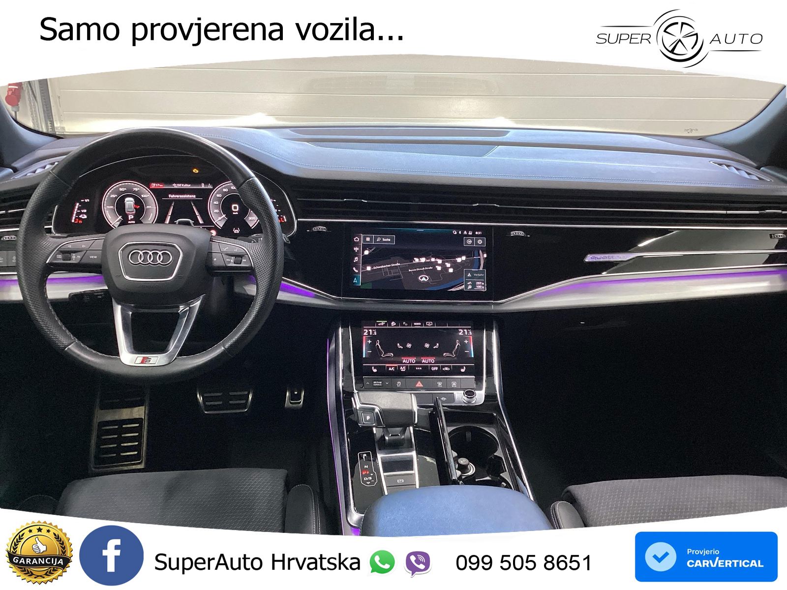 Audi Q8 55 TFSIe V6 (381 KS) quattro tiptronic S line LED+GR SJED+ACC