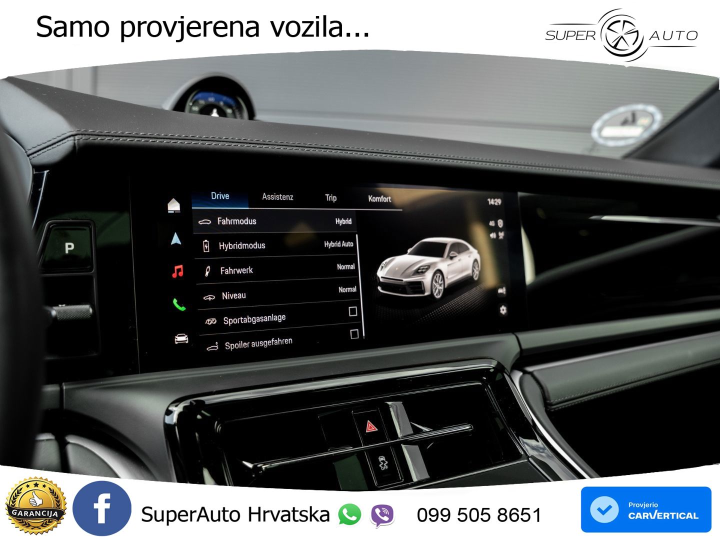Porsche Panamera 4 2.9 V6 (470 KS) E-Hybrid PDK ACC+HEAD+4xGR SJED+360+PANO