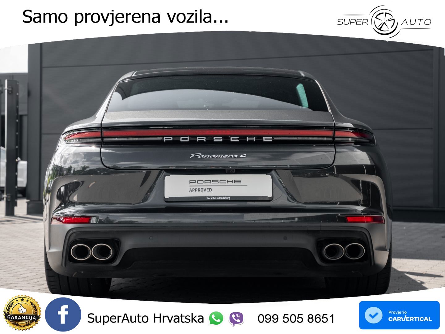 Porsche Panamera 4 2.9 V6 (470 KS) E-Hybrid PDK ACC+HEAD+4xGR SJED+360+PANO