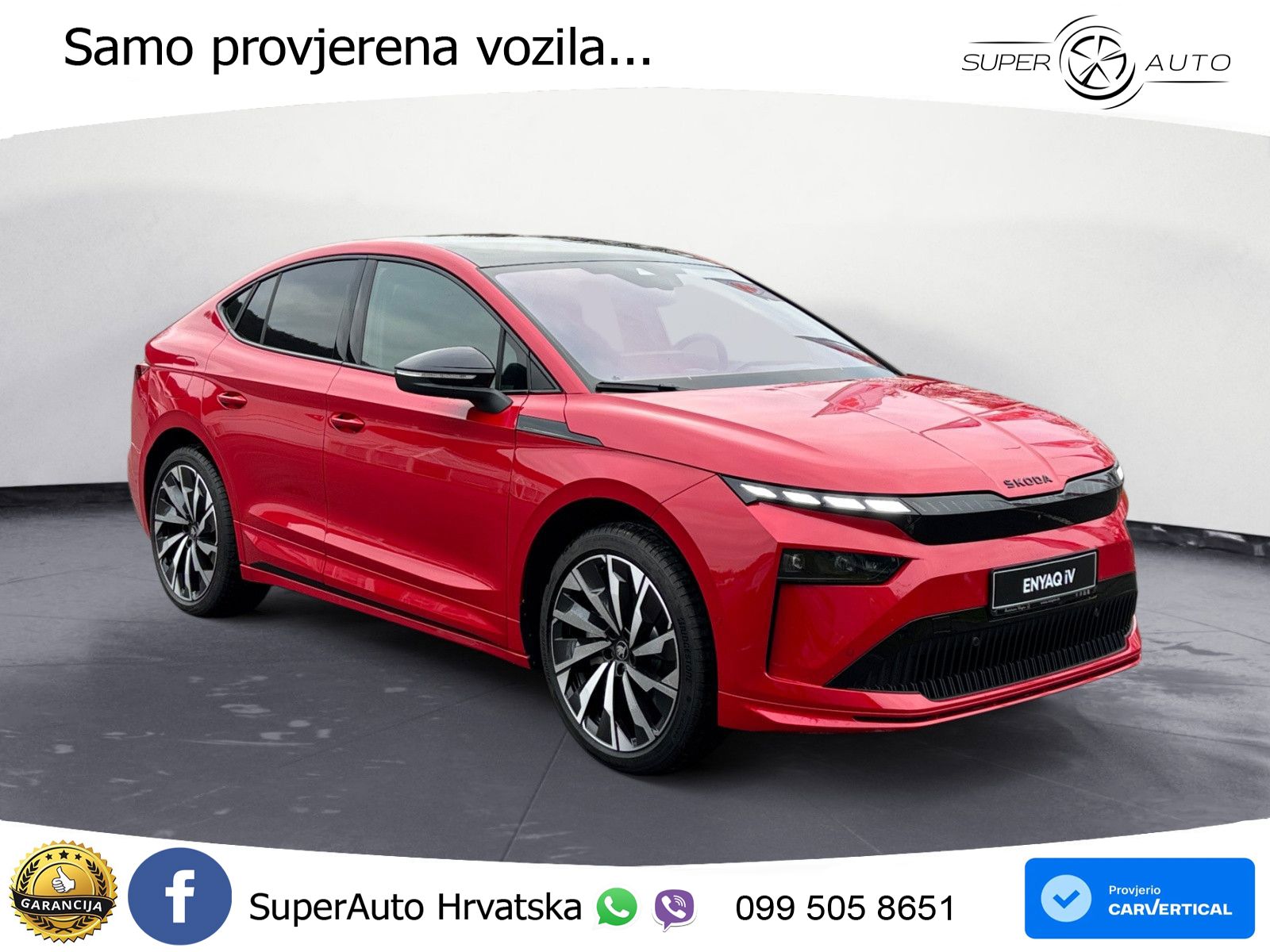 Škoda Enyaq Coupe iV 85 82 kWh (286 KS) SportLine LED+GR SJED+ACC