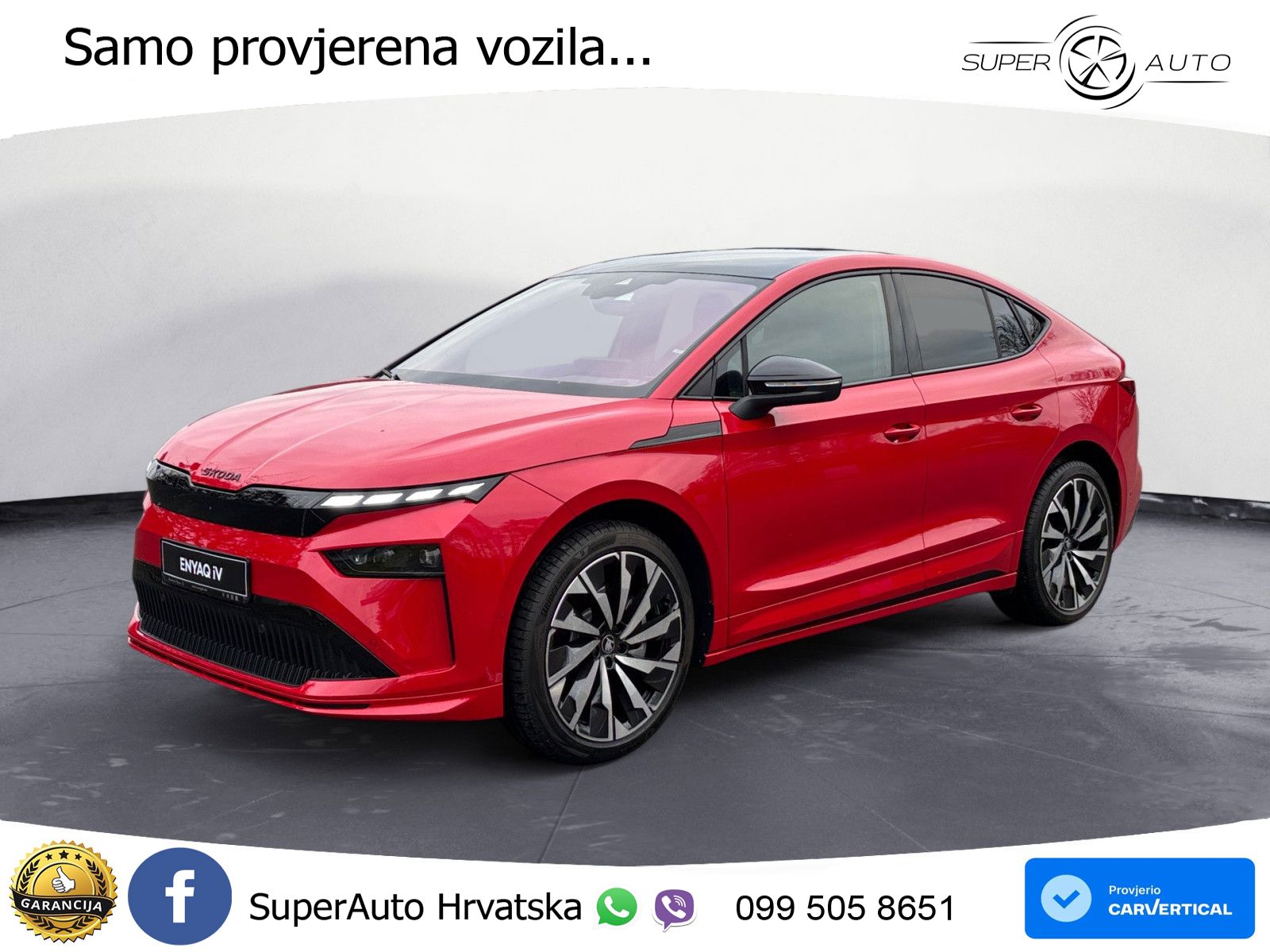 Škoda Enyaq Coupe iV 85 82 kWh (286 KS) SportLine LED+GR SJED+ACC