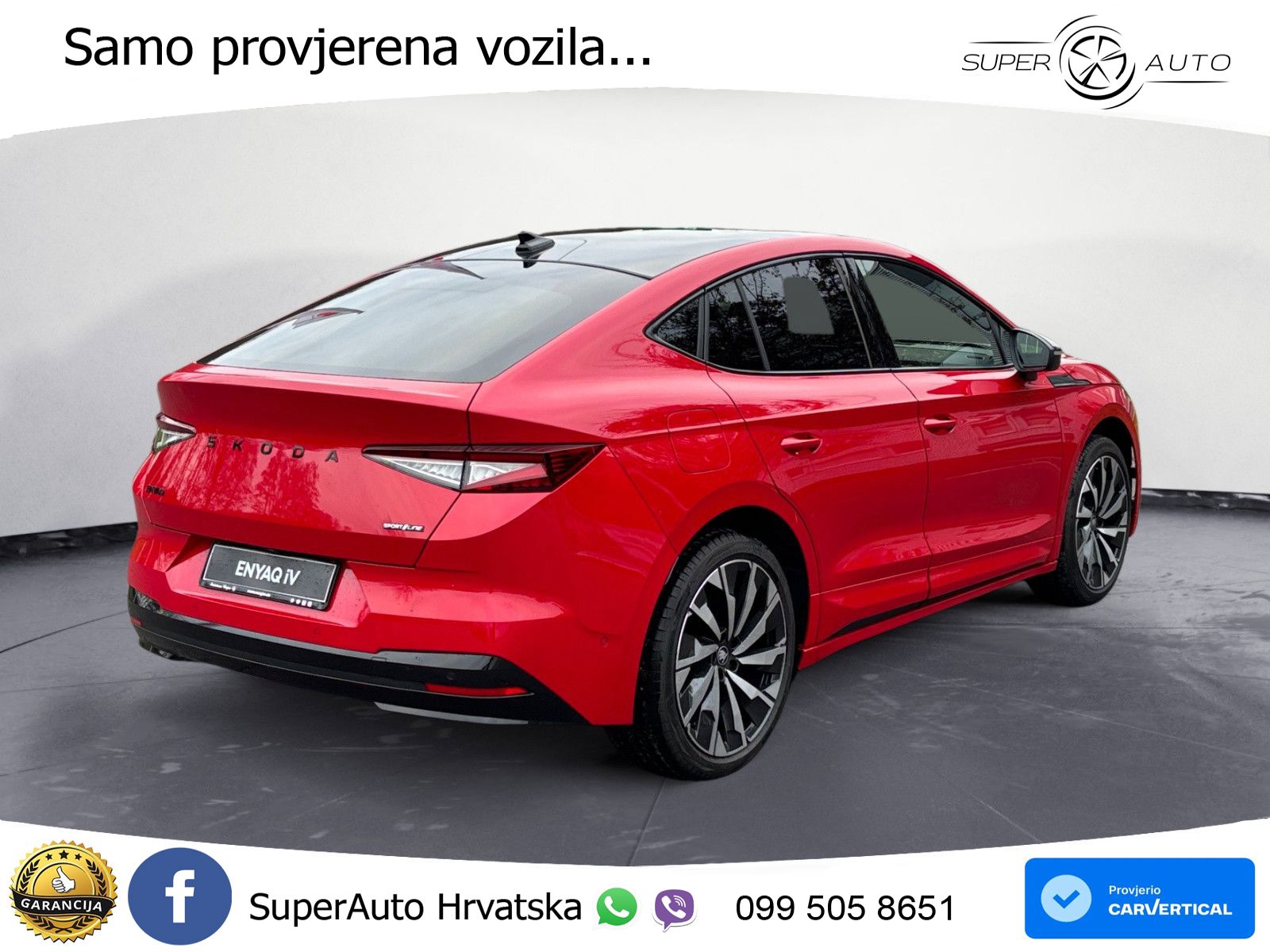 Škoda Enyaq Coupe iV 85 82 kWh (286 KS) SportLine LED+GR SJED+ACC