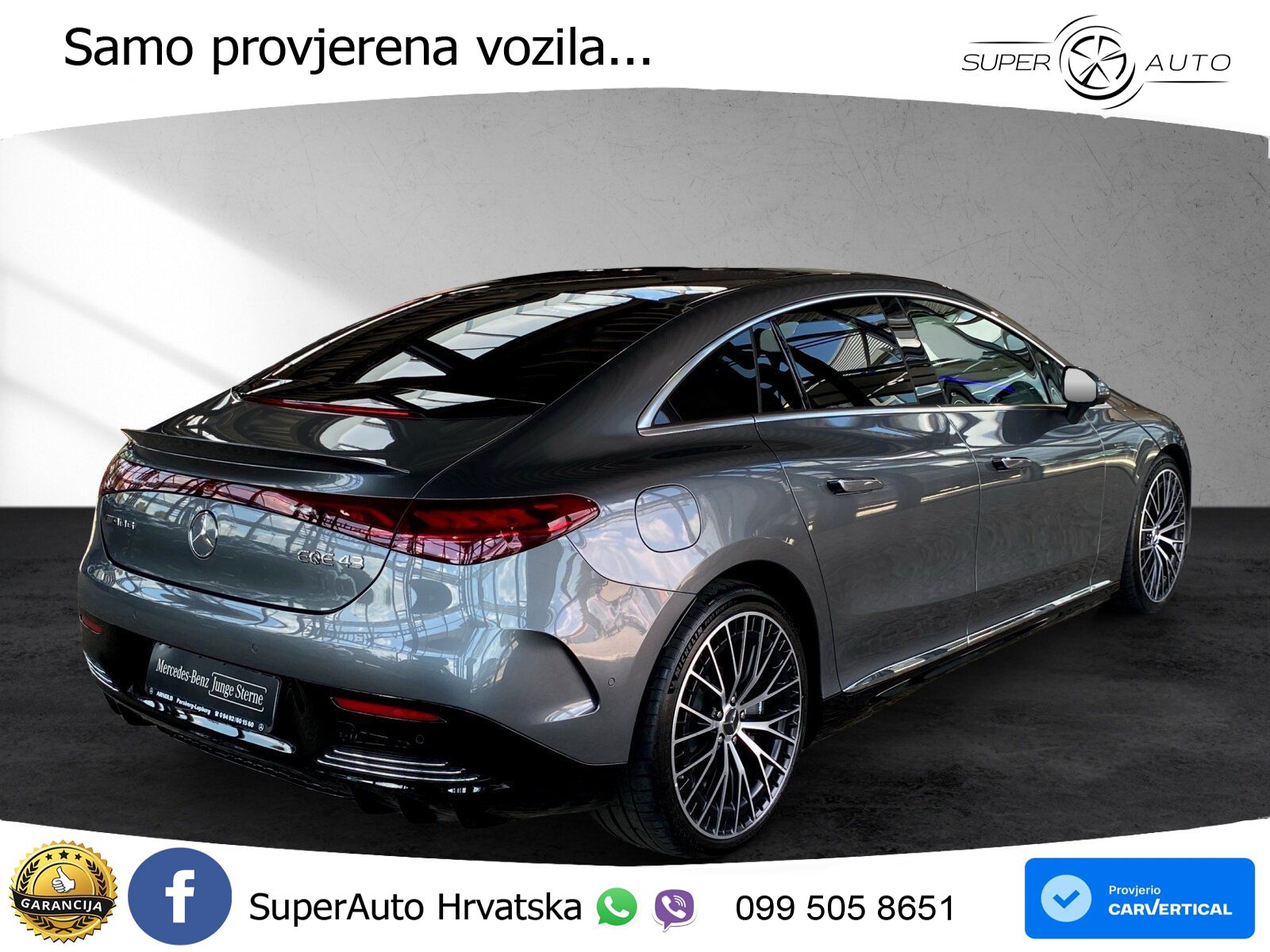 Mercedes EQE AMG 43 100 kWh (476 KS) 4MATIC ZRAČNI+ACC+GR SJED+KAM+PANO
